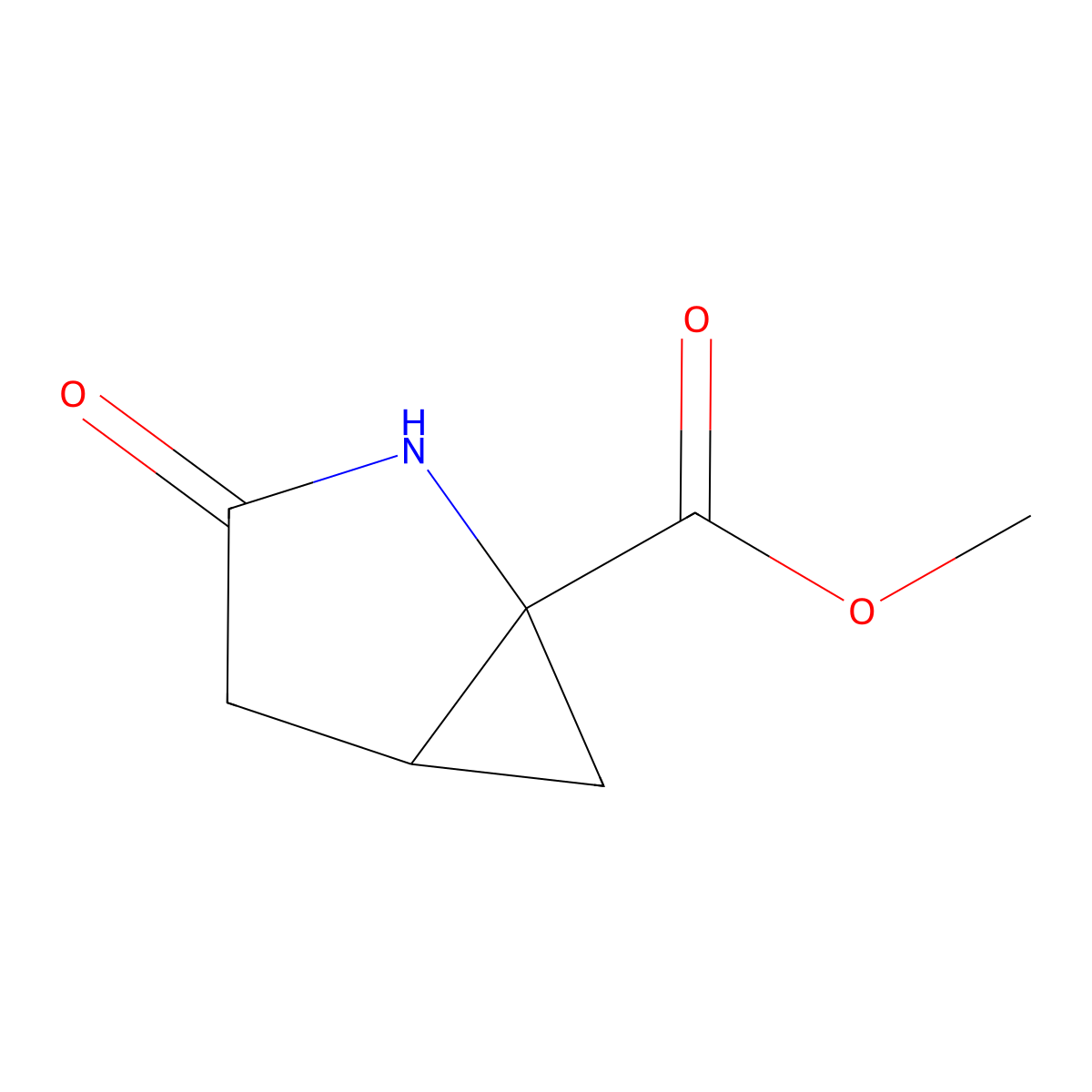 Methyl (1S,5S)-3-oxo-2-azabicyclo[3.1.0]hexane-1-carboxylate molecular structure, CAS 1932464-50-0