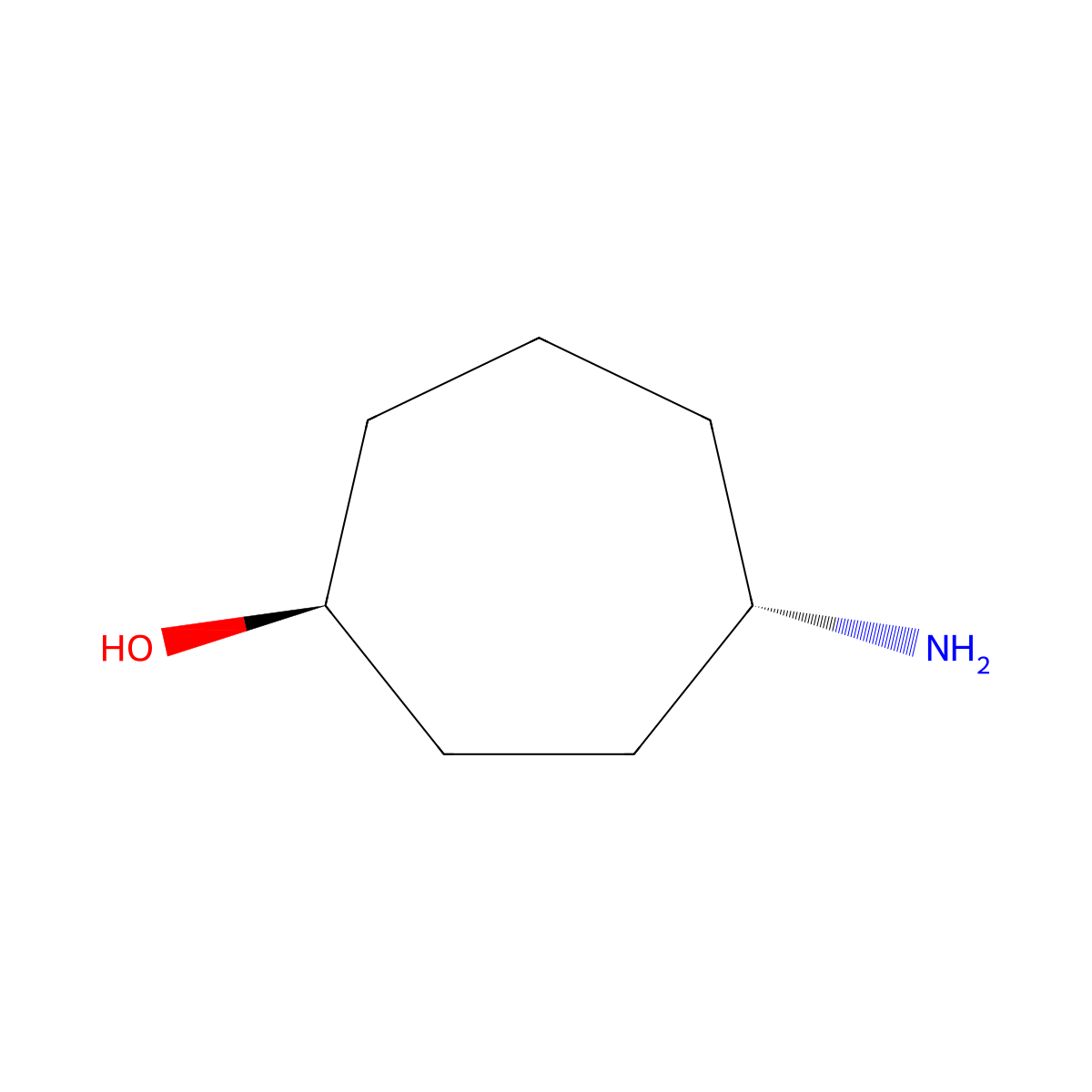 (1S,4S)-4-Amino-cycloheptanol molecular structure, CAS 1932477-07-0