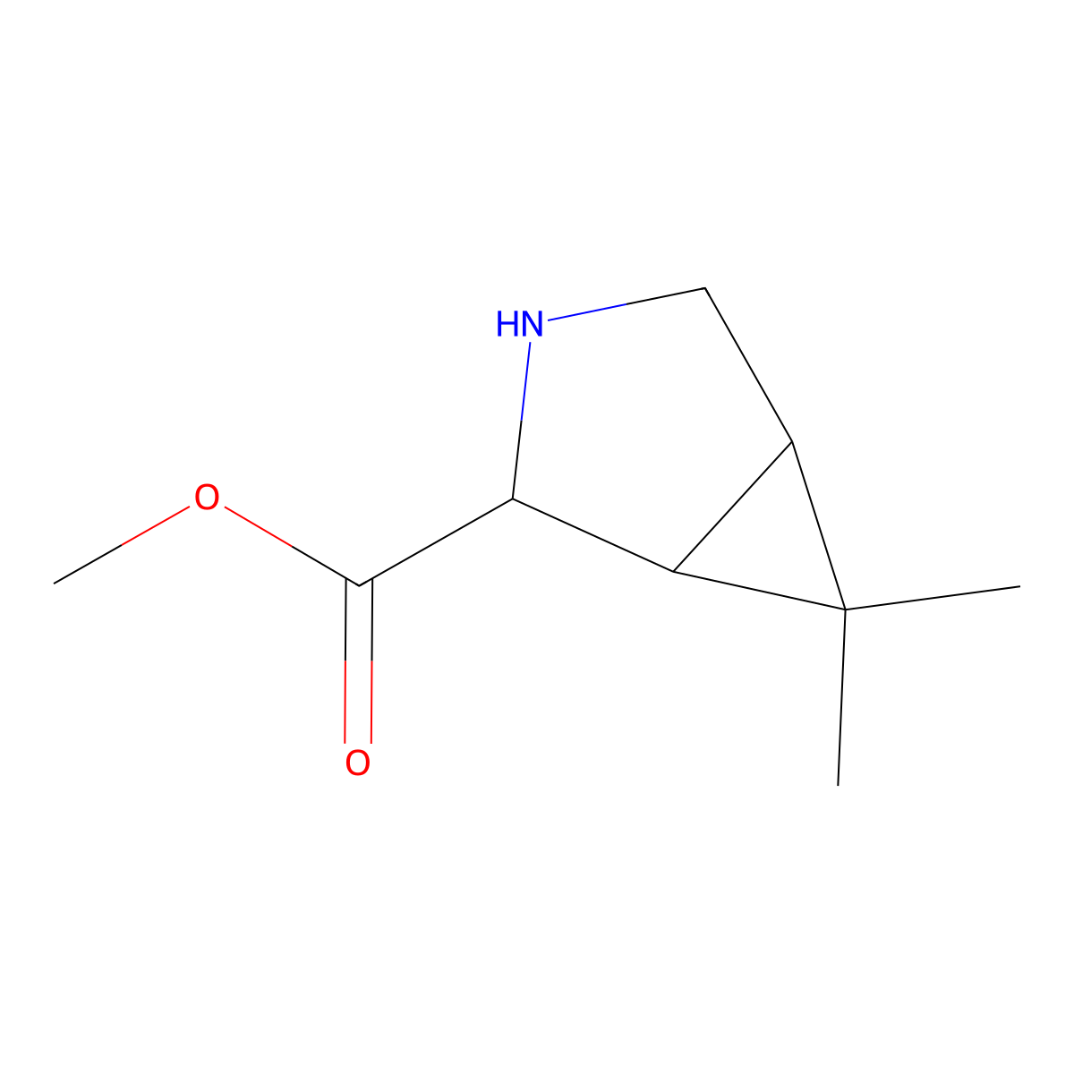 (1S,2S,5R)-methyl 6,6-dimethyl-3-azabicyclo[3.1.0]hexane-2-carboxylate molecular structure, CAS 1932478-97-1