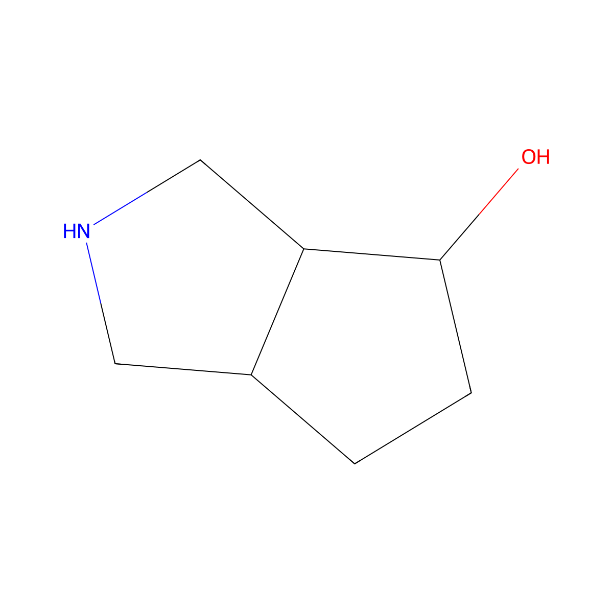 (3aR,4S,6aS)-1,2,3,3a,4,5,6,6a-octahydrocyclopenta[c]pyrrol-4-ol molecular structure, CAS 1932479-16-7