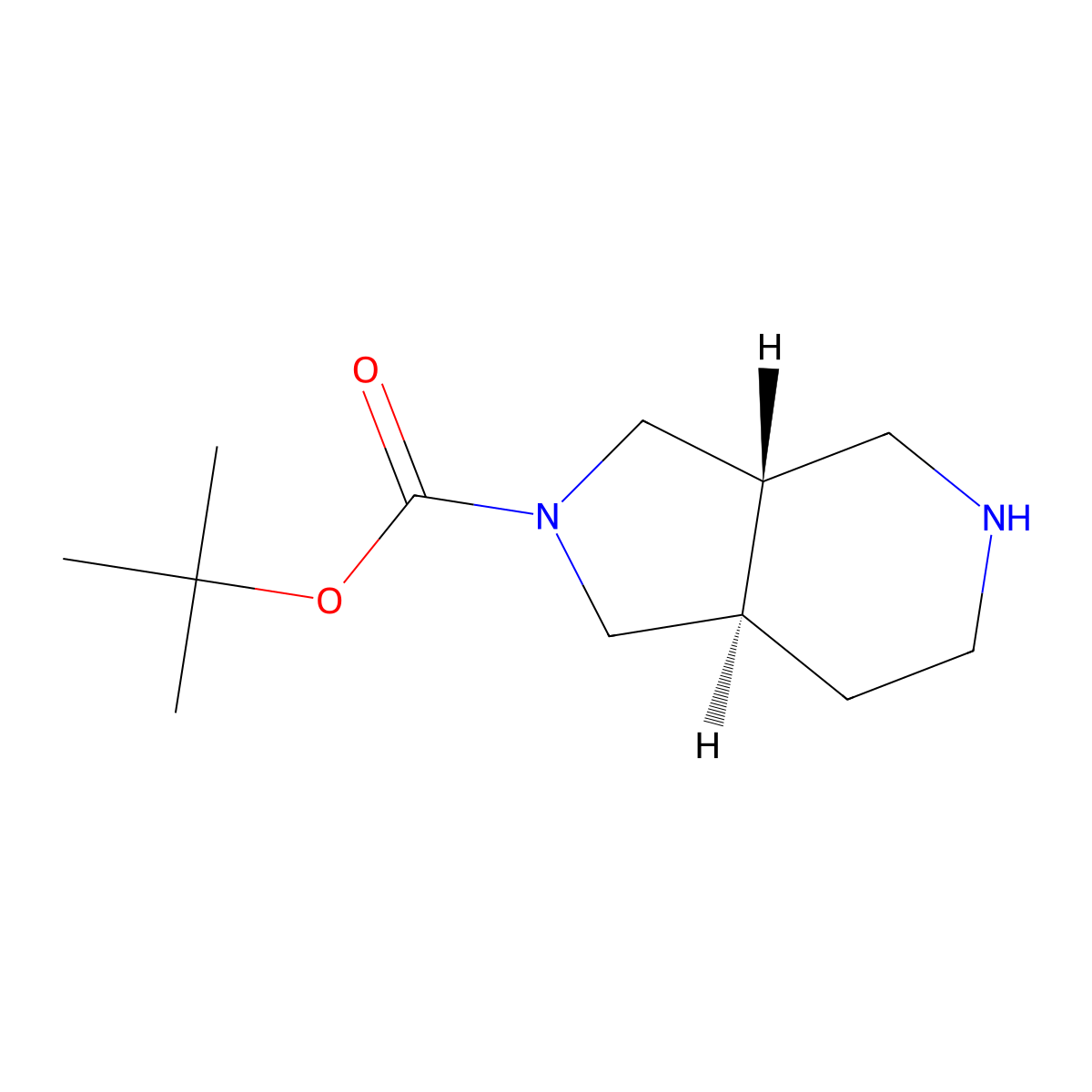 tert-Butyl (3aS,7aR)-octahydro-2H-pyrrolo[3,4-c]pyridine-2-carboxylate molecular structure, CAS 1932494-95-5