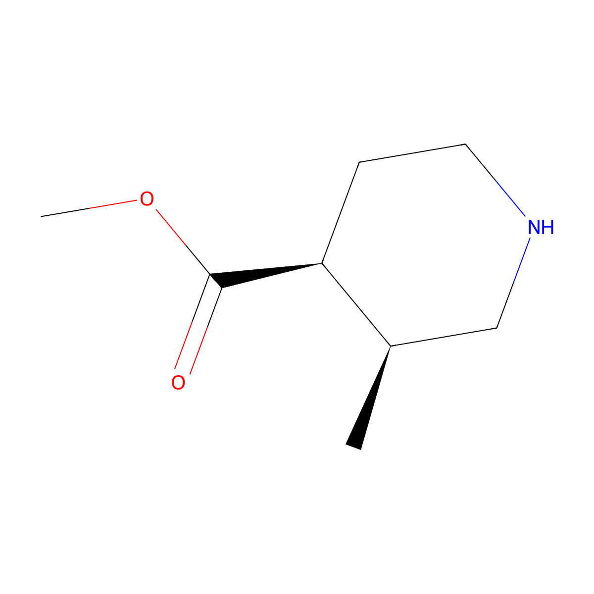 Methyl (3S,4S)-3-methylpiperidine-4-carboxylate molecular structure, CAS 1932501-03-5