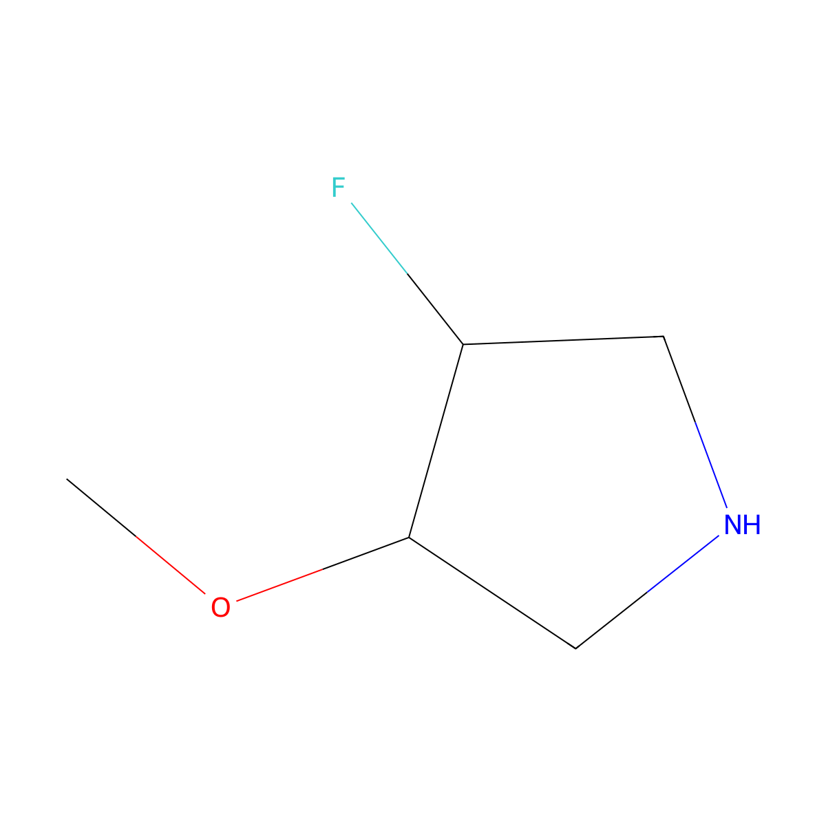 trans-3-Fluoro-4-methoxypyrrolidine molecular structure, CAS 1932502-25-4
