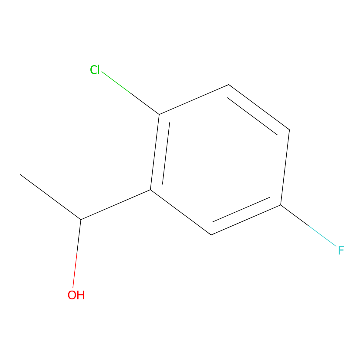 (1S)-1-(2-chloro-5-fluorophenyl)ethan-1-ol molecular structure, CAS 1932506-72-3