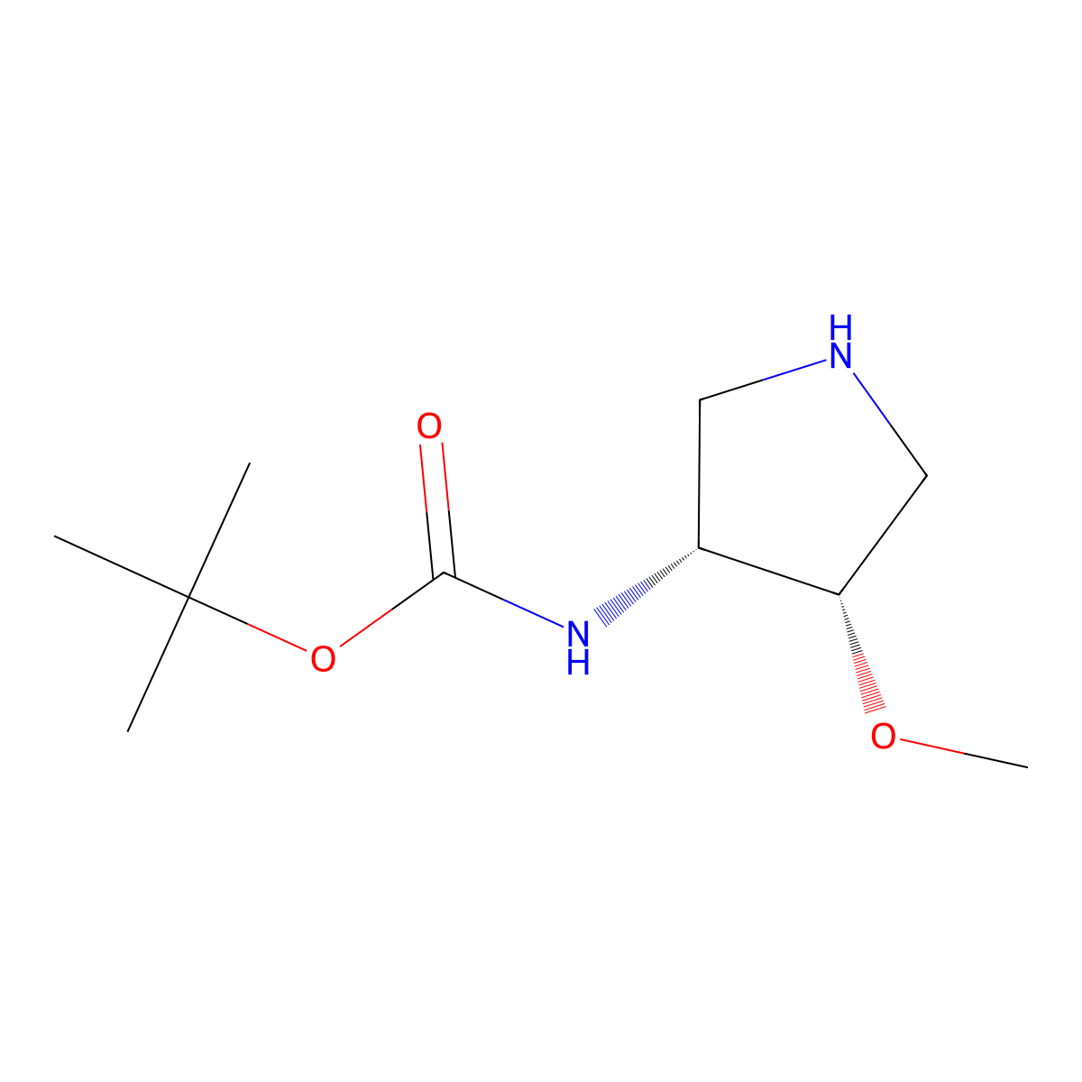 cis-3-(Boc-amino)-4-methoxypyrrolidine molecular structure, CAS 1932508-77-4