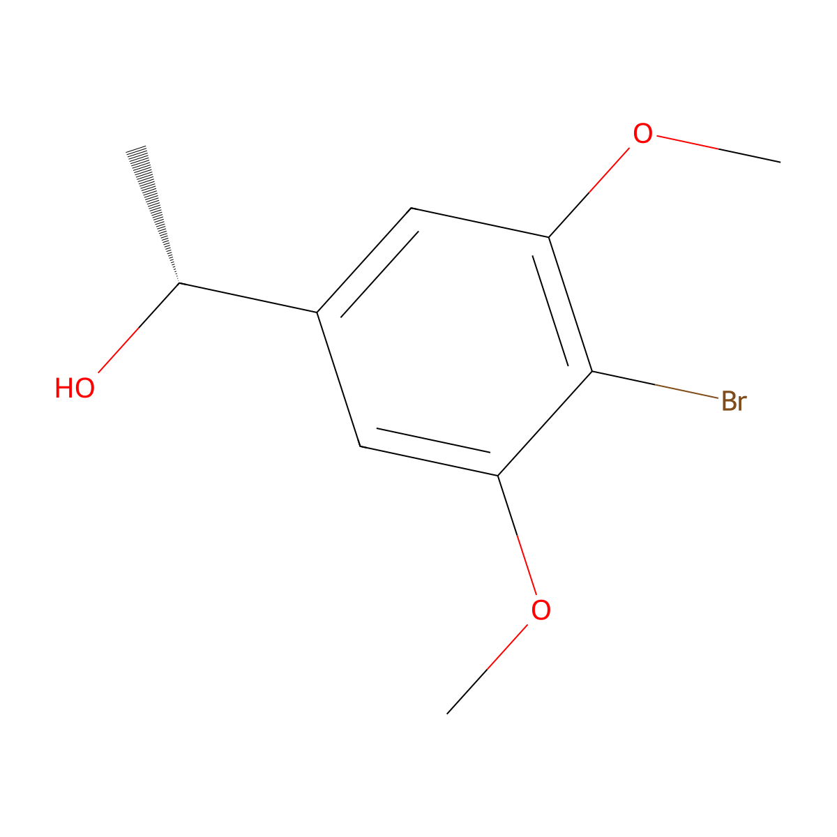 (1r)-1-(4-Bromo-3,5-dimethoxyphenyl)ethan-1-ol molecular structure, CAS 1932534-35-4