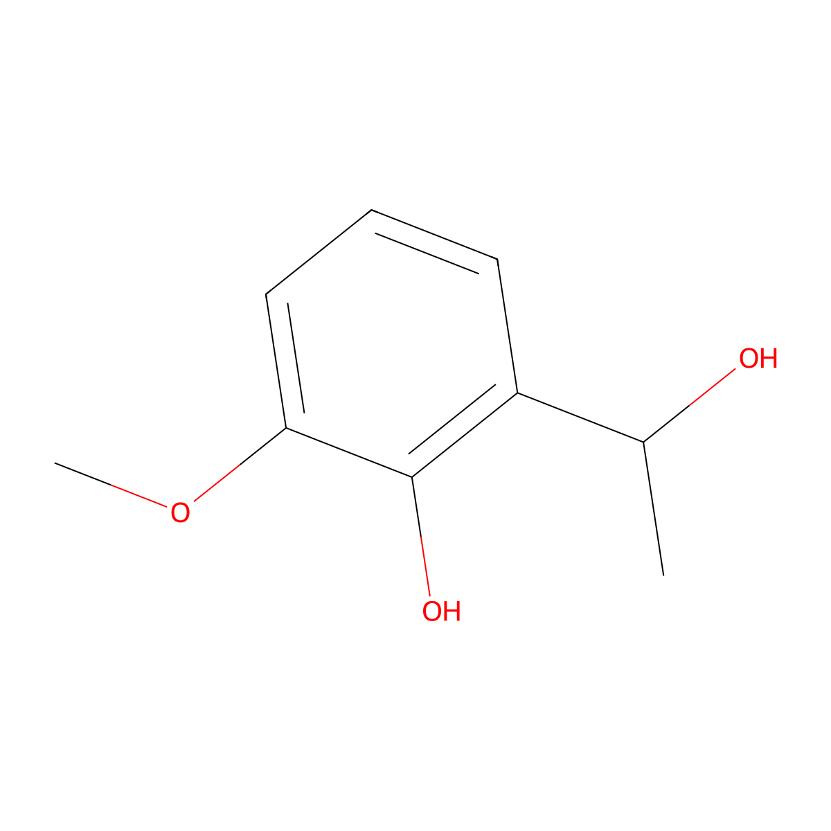 (r)-2-(1-Hydroxyethyl)-6-methoxyphenol molecular structure, CAS 1932548-38-3