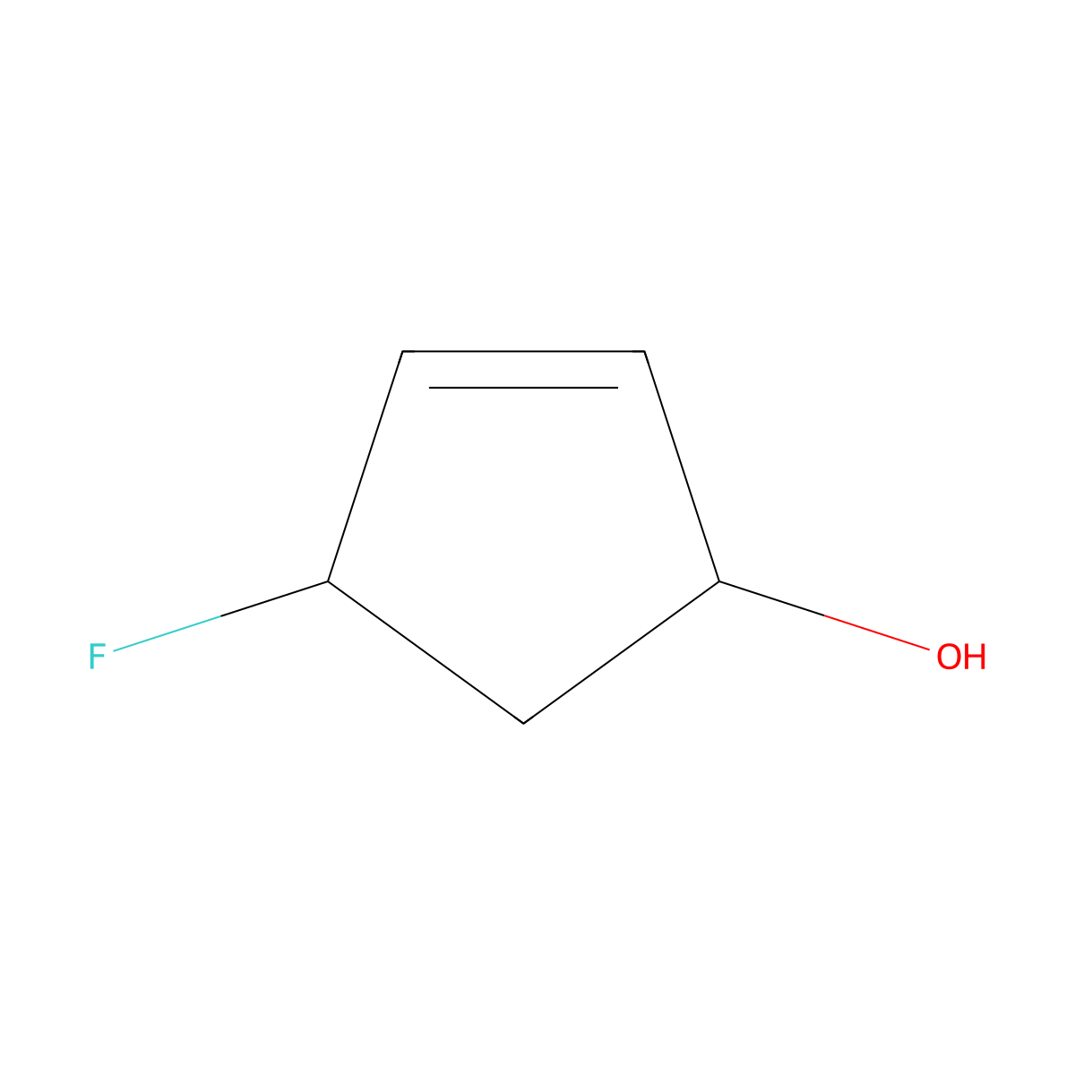 (1R,4S)-4-Fluorocyclopent-2-en-1-ol molecular structure, CAS 1932582-75-6