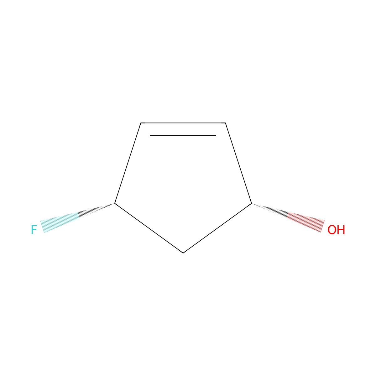 (1R,4S)-4-Fluorocyclopent-2-en-1-ol molecular structure, CAS 1932582-75-6