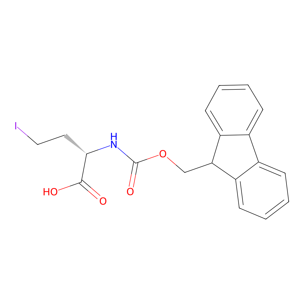 (S)-2-(Fmoc-amino)-4-iodobutanoic acid molecular structure, CAS 1932598-55-4