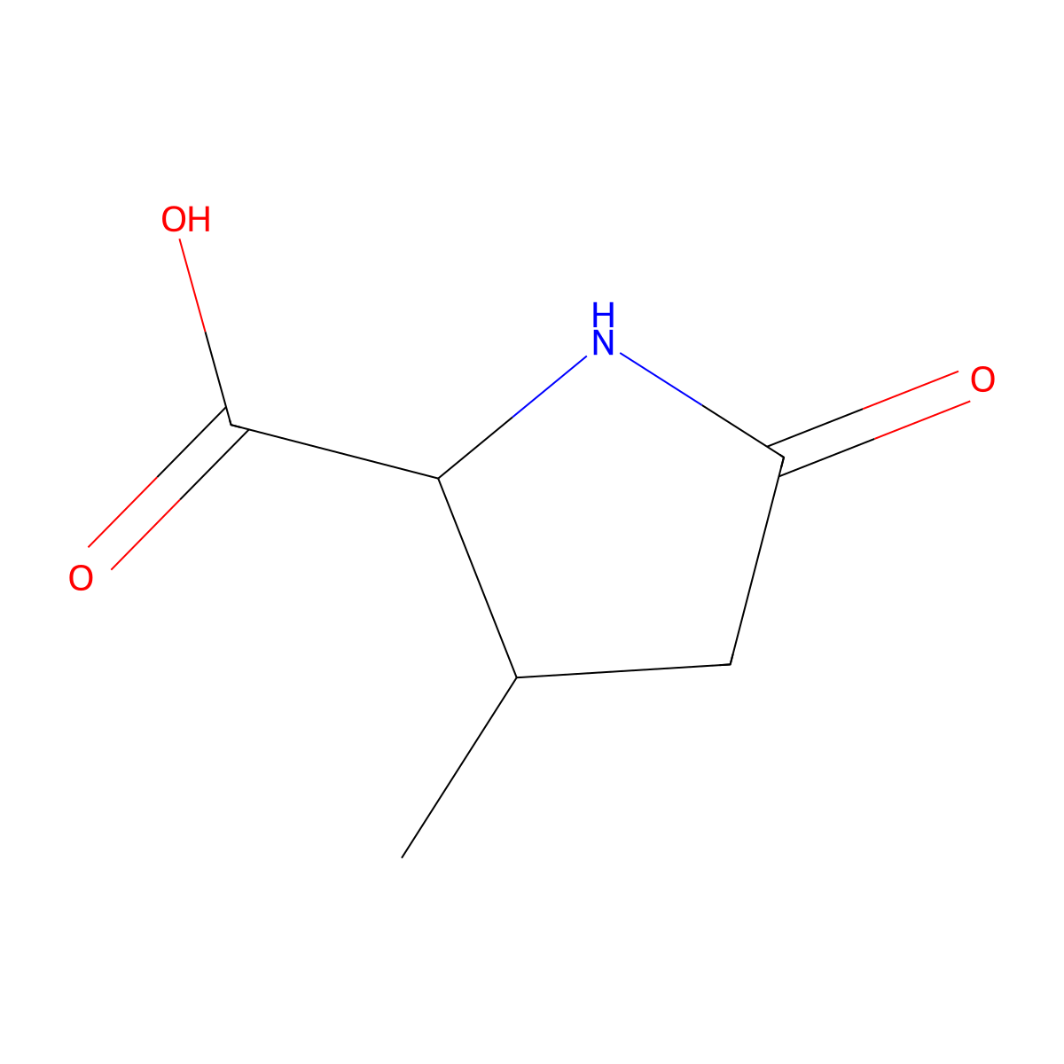 (2R,3S)-3-Methyl-5-oxo-pyrrolidine-2-carboxylic acid molecular structure, CAS 1932606-96-6