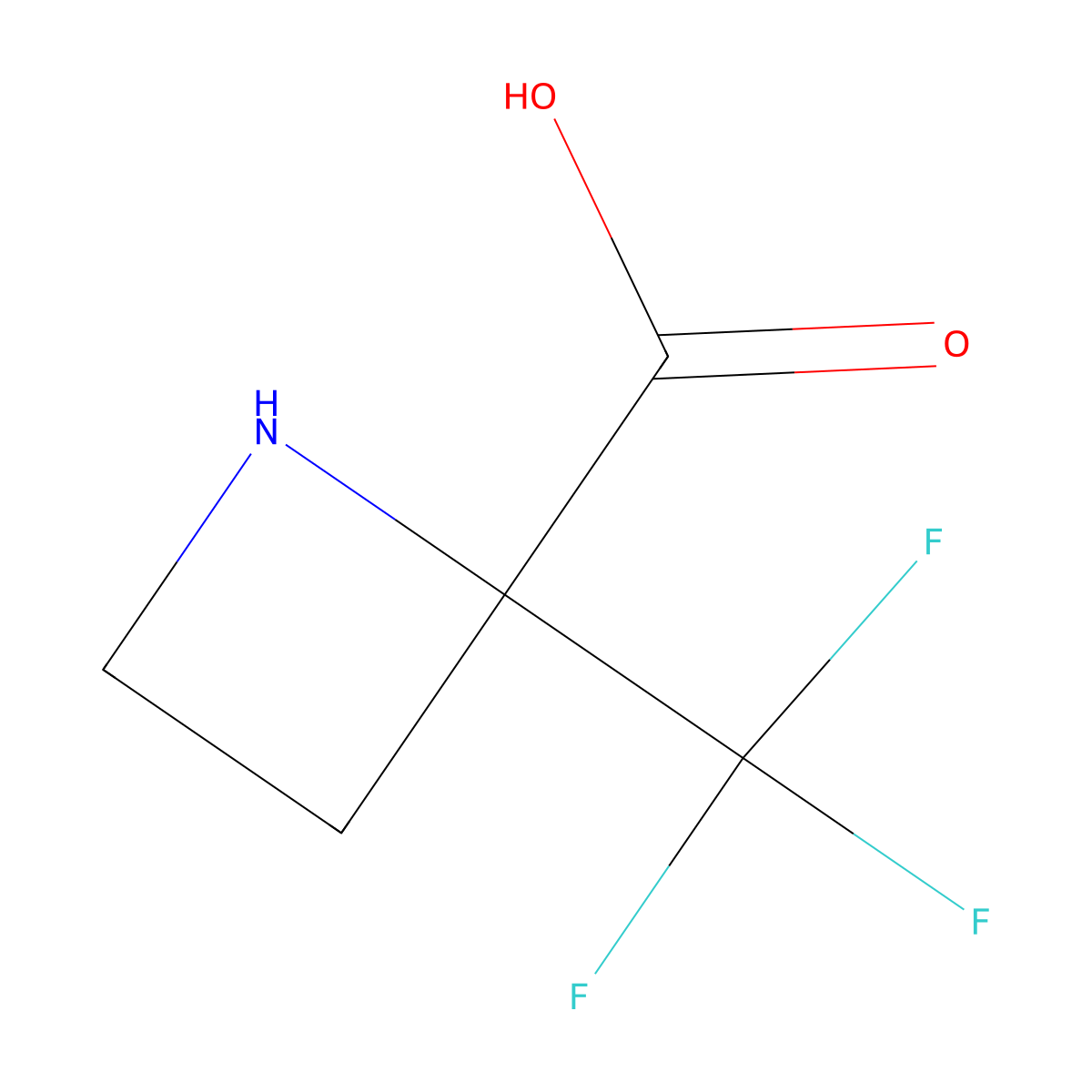(2S)-2-(trifluoromethyl)azetidine-2-carboxylic acid molecular structure, CAS 1932619-81-2