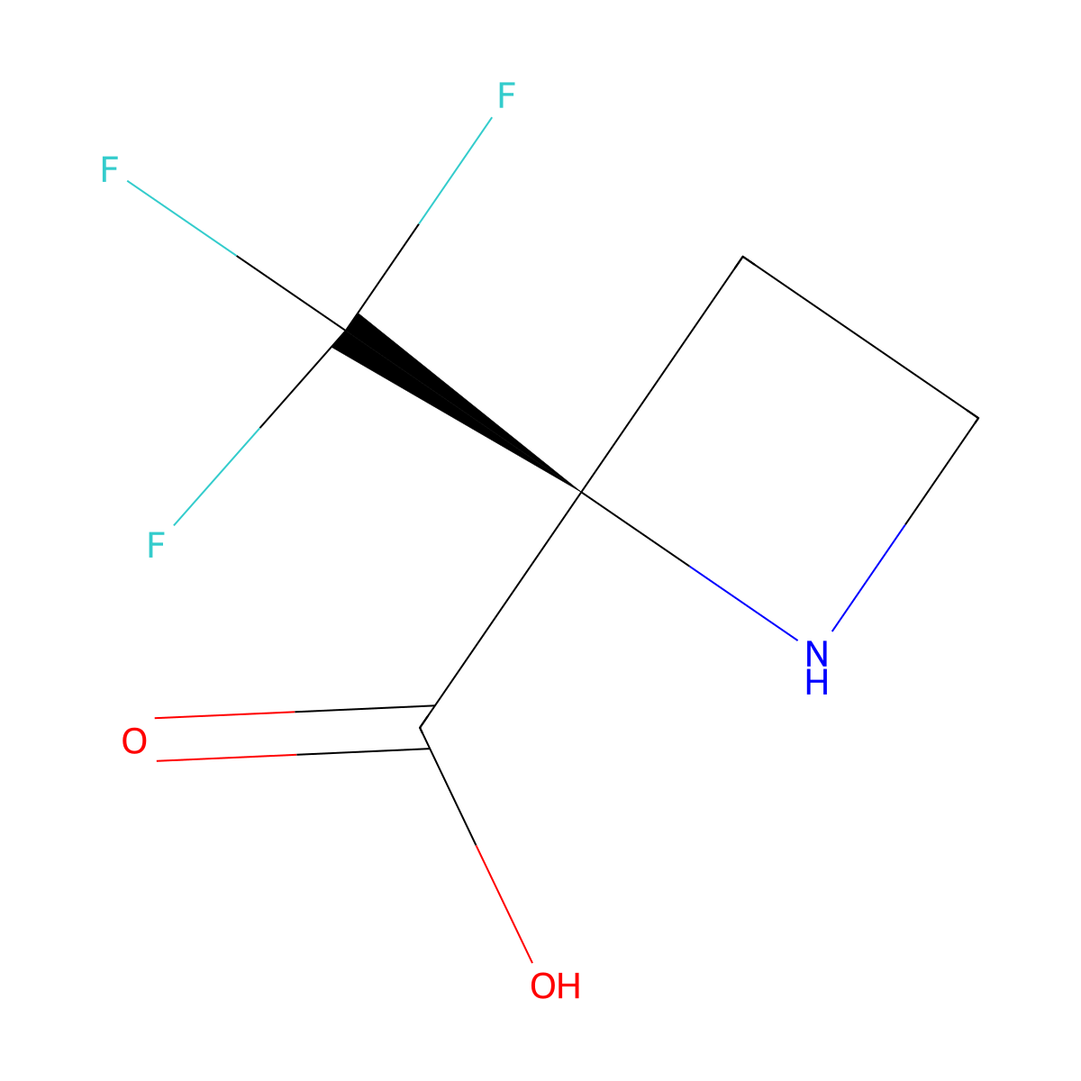 (2S)-2-(trifluoromethyl)azetidine-2-carboxylic acid molecular structure, CAS 1932619-81-2