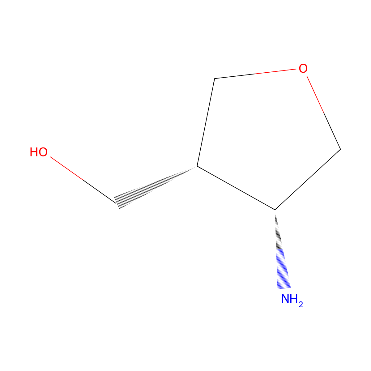 ((3R,4R)-4-Aminotetrahydrofuran-3-yl)methanol molecular structure, CAS 1932640-72-6