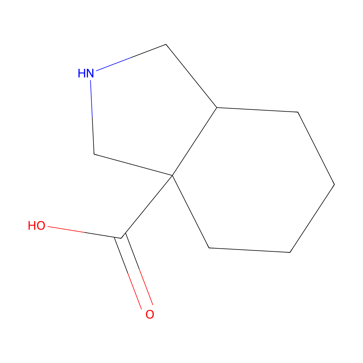 rac-(3aR,7aR)-octahydro-1H-isoindole-3a-carboxylic acid molecular structure, CAS 1932645-05-0