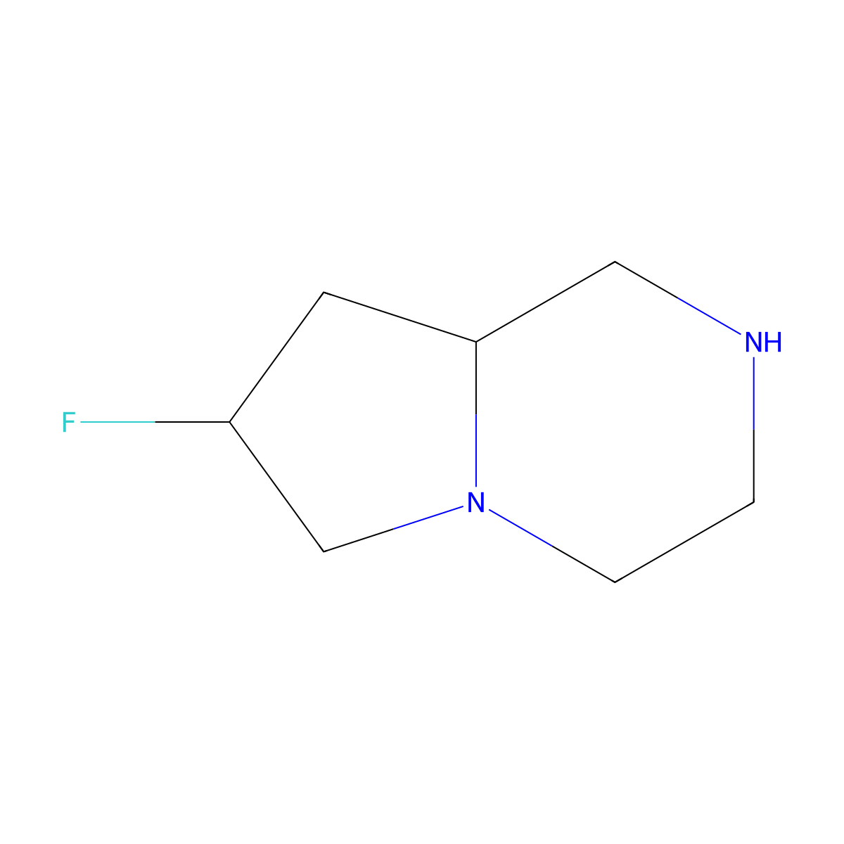 (7r,8As)-7-fluorooctahydropyrrolo[1,2-a]pyrazine molecular structure, CAS 1932649-06-3
