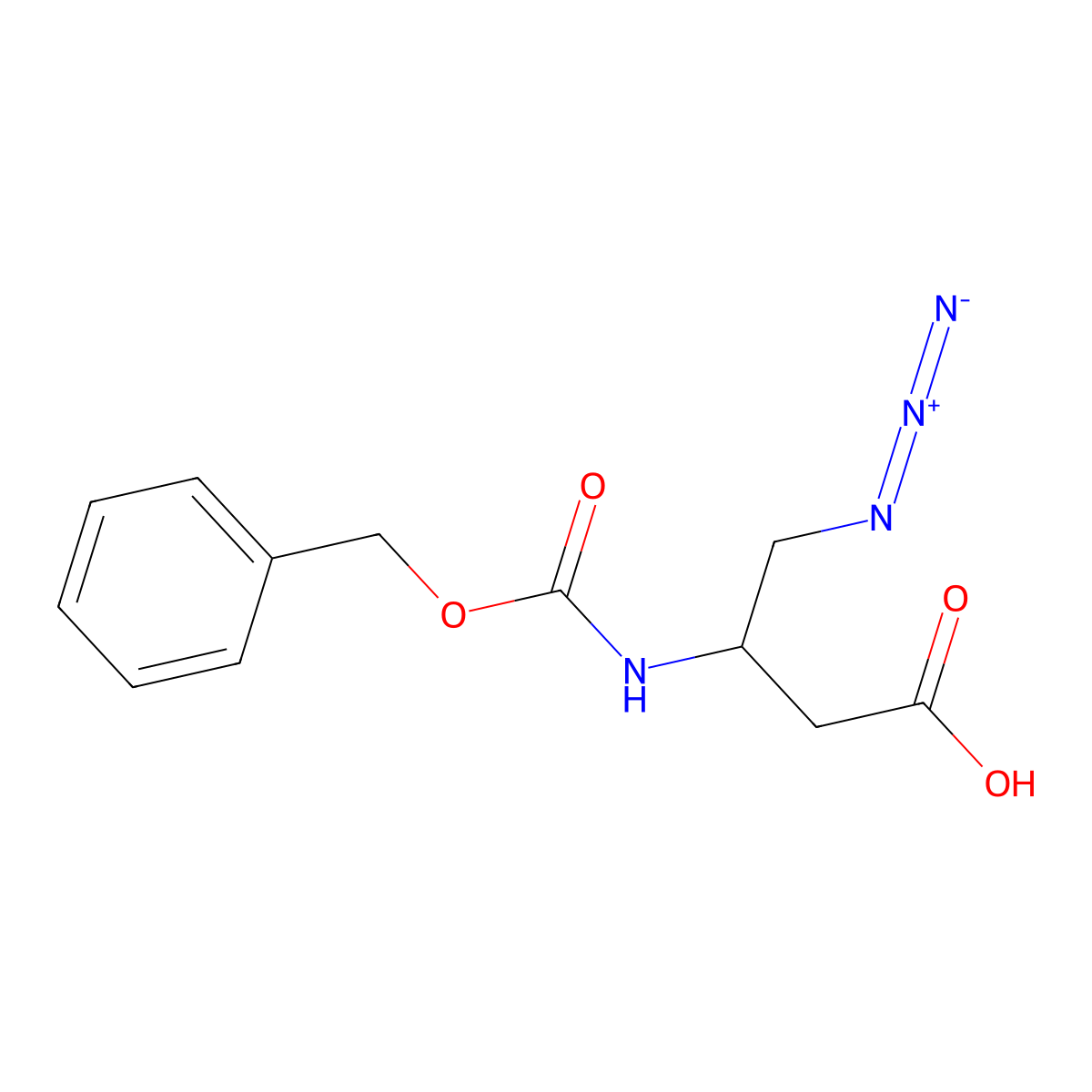 Z-L-Dbu(N3)-OH molecular structure, CAS 1932657-23-2