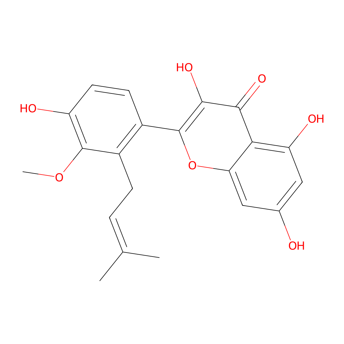 2'-Prenylisorhamnetin molecular structure, CAS 1932668-04-6