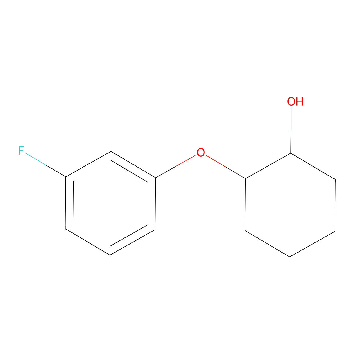 (1S,2S)-2-(3-fluorophenoxy)cyclohexan-1-ol molecular structure, CAS 1932675-24-5