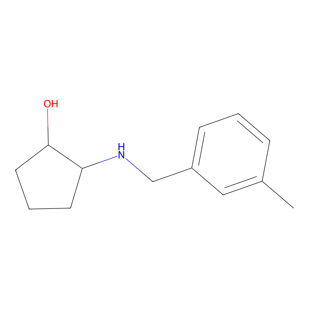 (1R,2R)-2-((3-Methylbenzyl)amino)cyclopentan-1-ol molecular structure, CAS 1932685-66-9