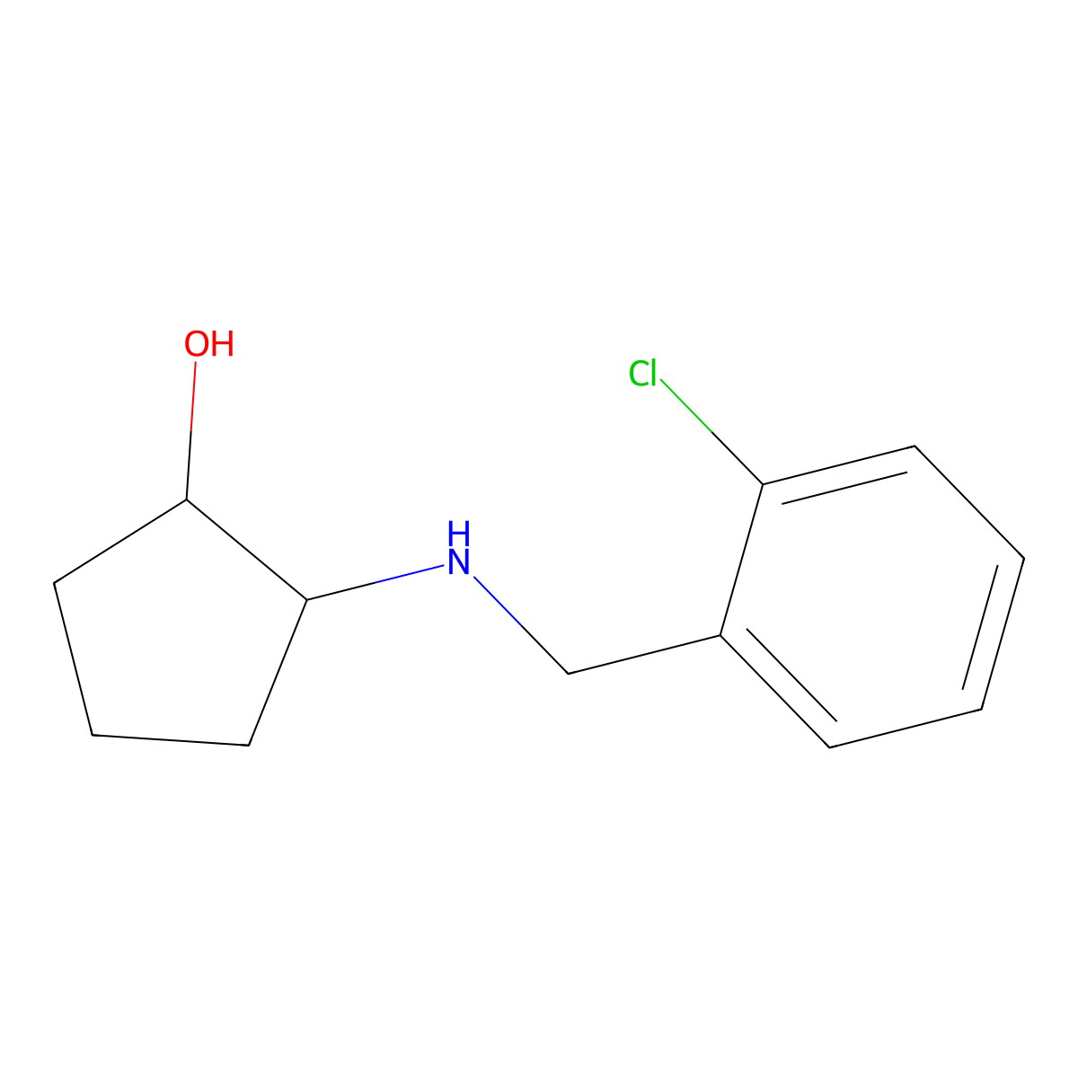 (1R,2R)-2-((2-Chlorobenzyl)amino)cyclopentan-1-ol molecular structure, CAS 1932686-23-1