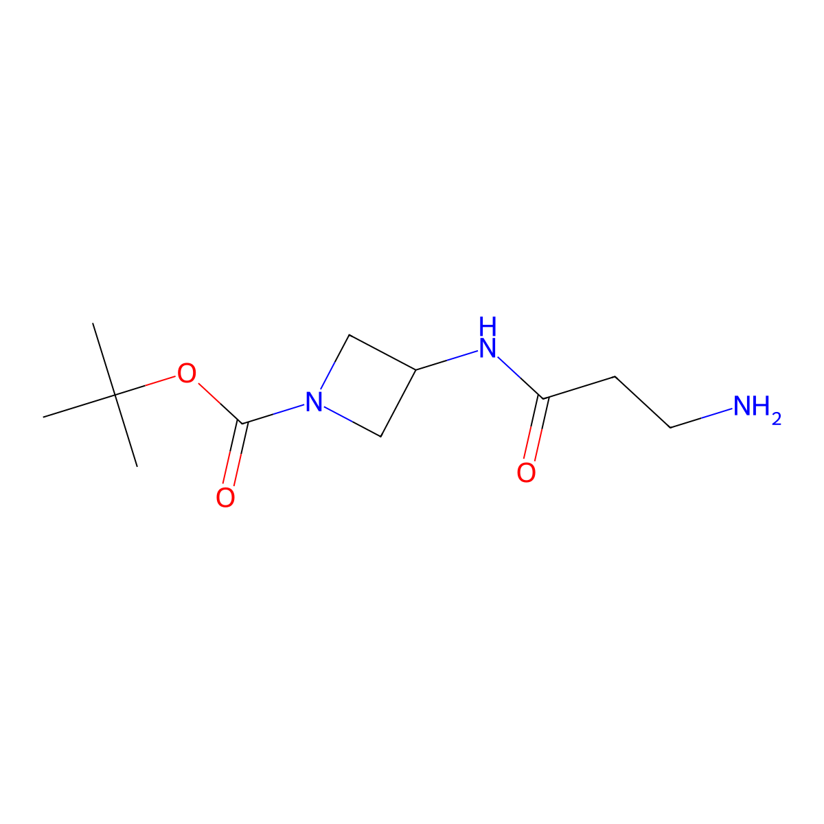Tert-butyl 3-(3-aminopropanamido)azetidine-1-carboxylate molecular structure, CAS 193269-85-1