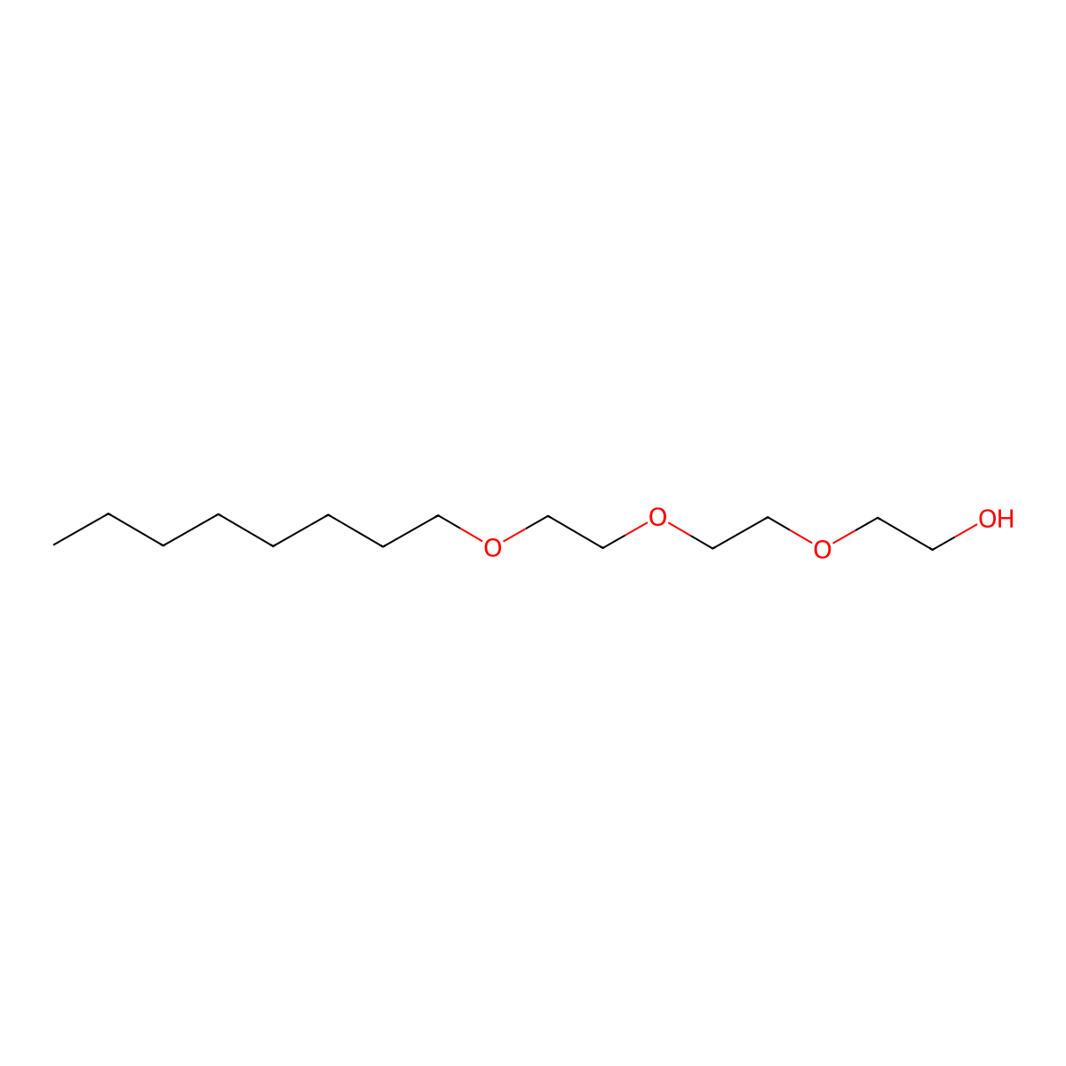N-Octyl(oxyethylene)(3)ethanol molecular structure, CAS 19327-38-9