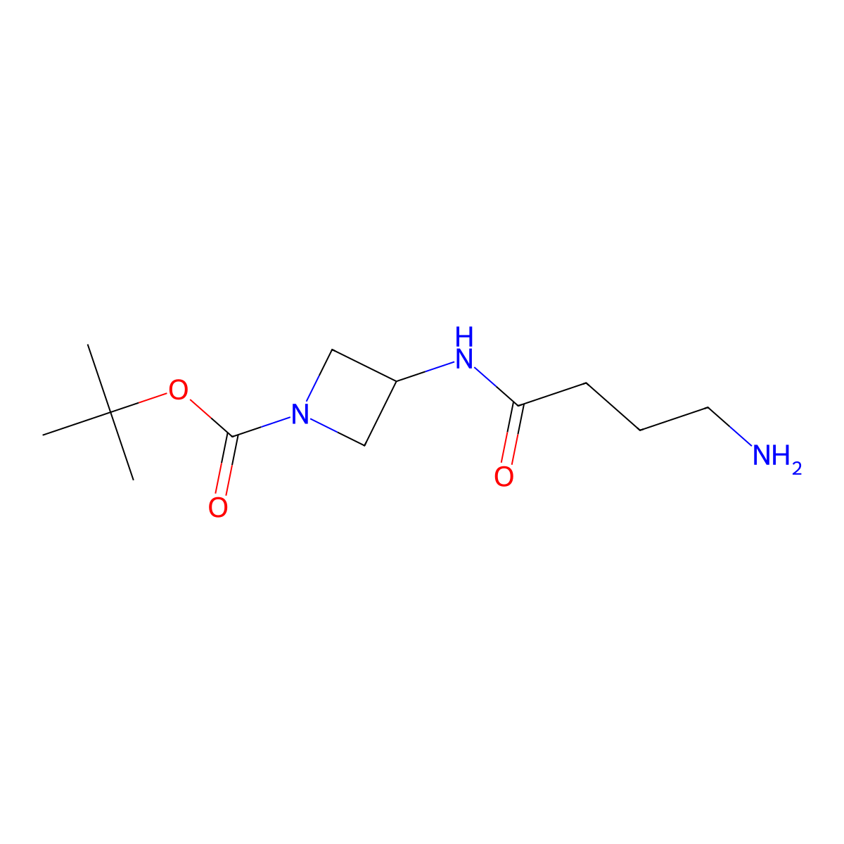 Tert-butyl 3-(4-aminobutanamido)azetidine-1-carboxylate molecular structure, CAS 193270-02-9
