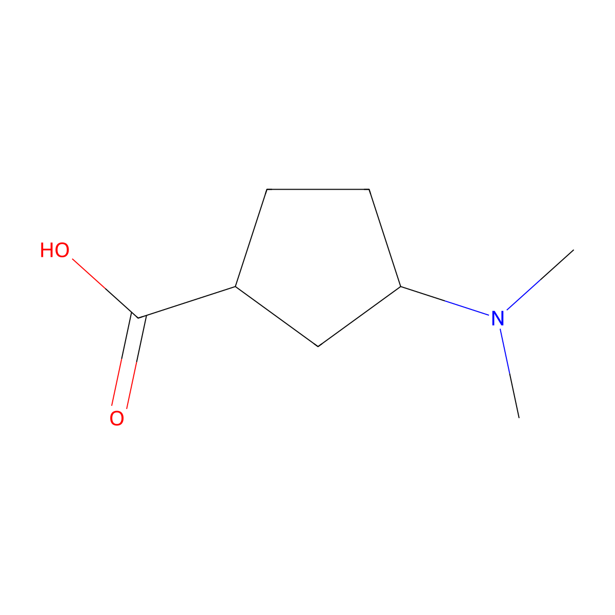 (1S,3R)-3-(Dimethylamino)cyclopentane-1-carboxylic acid molecular structure, CAS 1932716-67-0