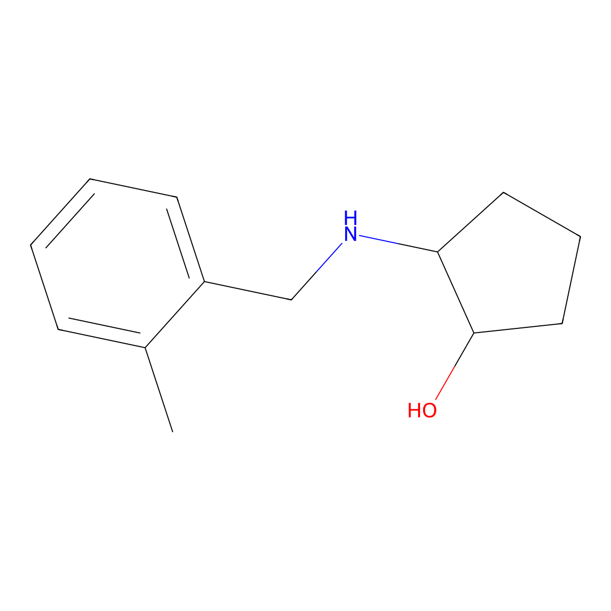 (1R,2R)-2-((2-Methylbenzyl)amino)cyclopentan-1-ol molecular structure, CAS 1932762-14-5