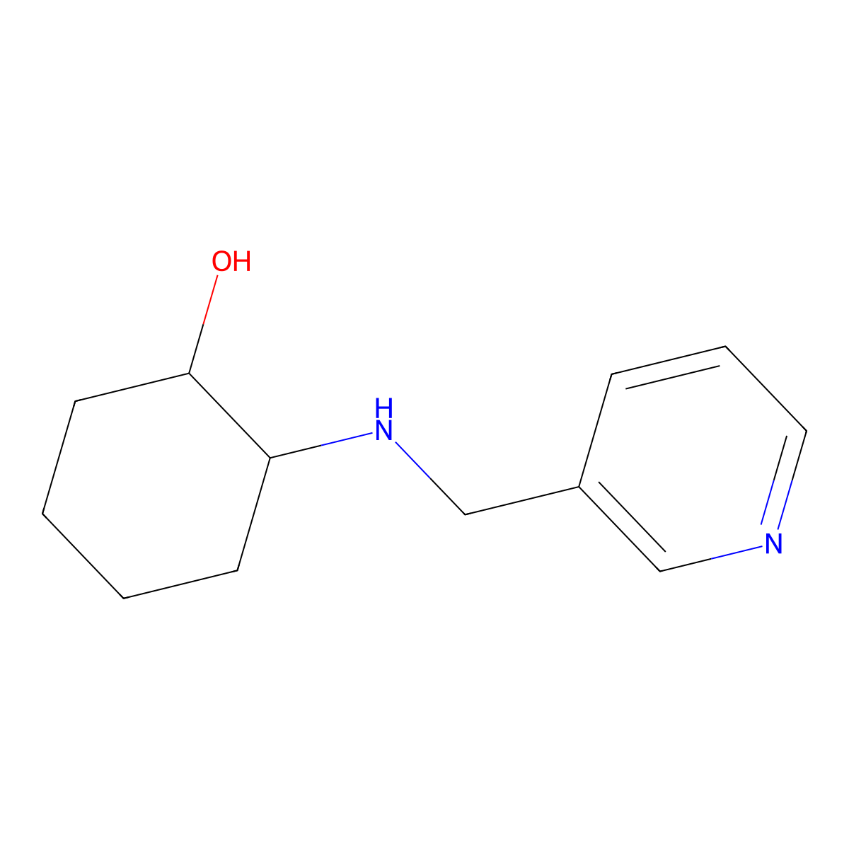 (1S,2S)-2-{[(pyridin-3-yl)methyl]amino}cyclohexan-1-ol molecular structure, CAS 1932762-18-9