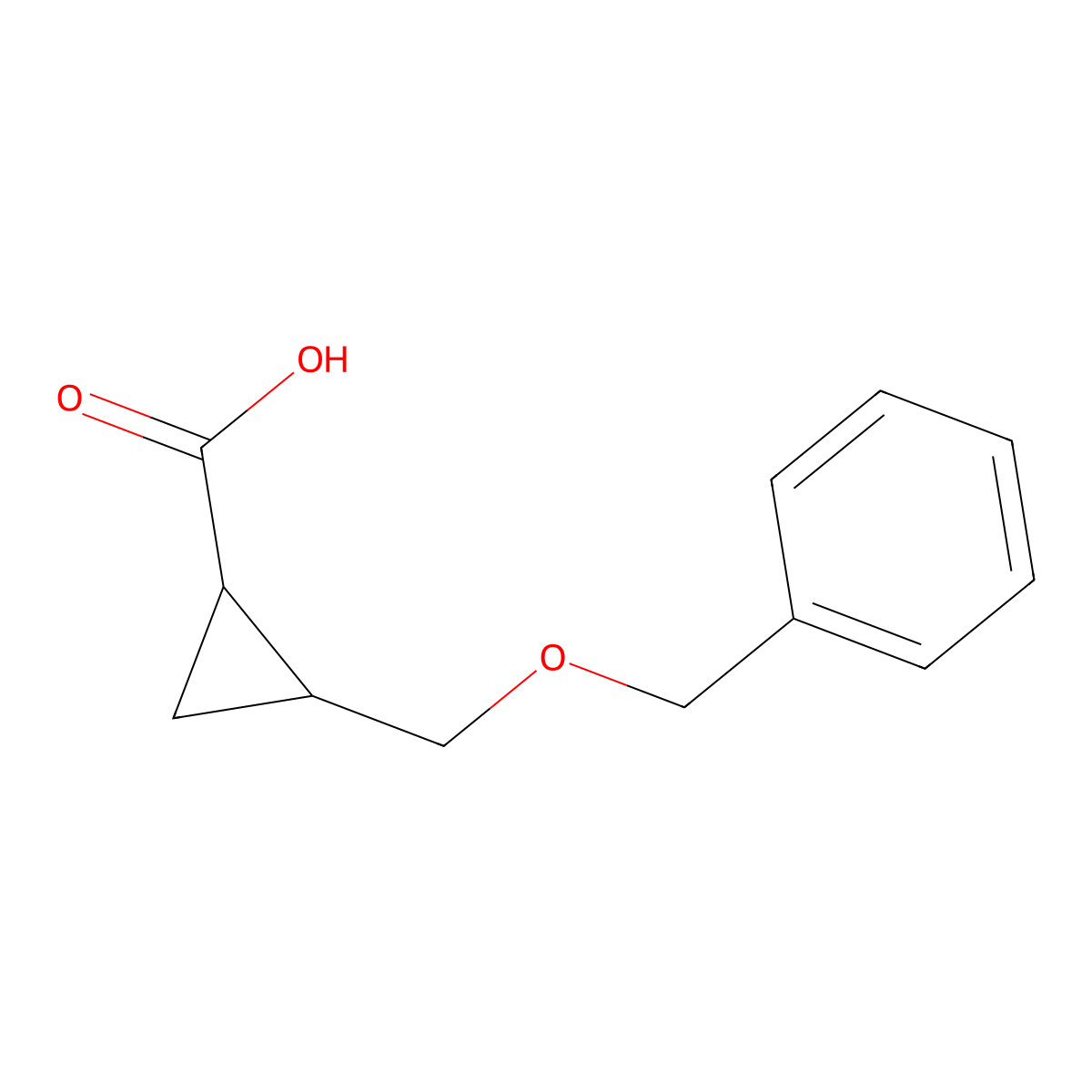 (1S,2S)-2-((Benzyloxy)methyl)cyclopropane-1-carboxylic acid molecular structure, CAS 1932779-15-1