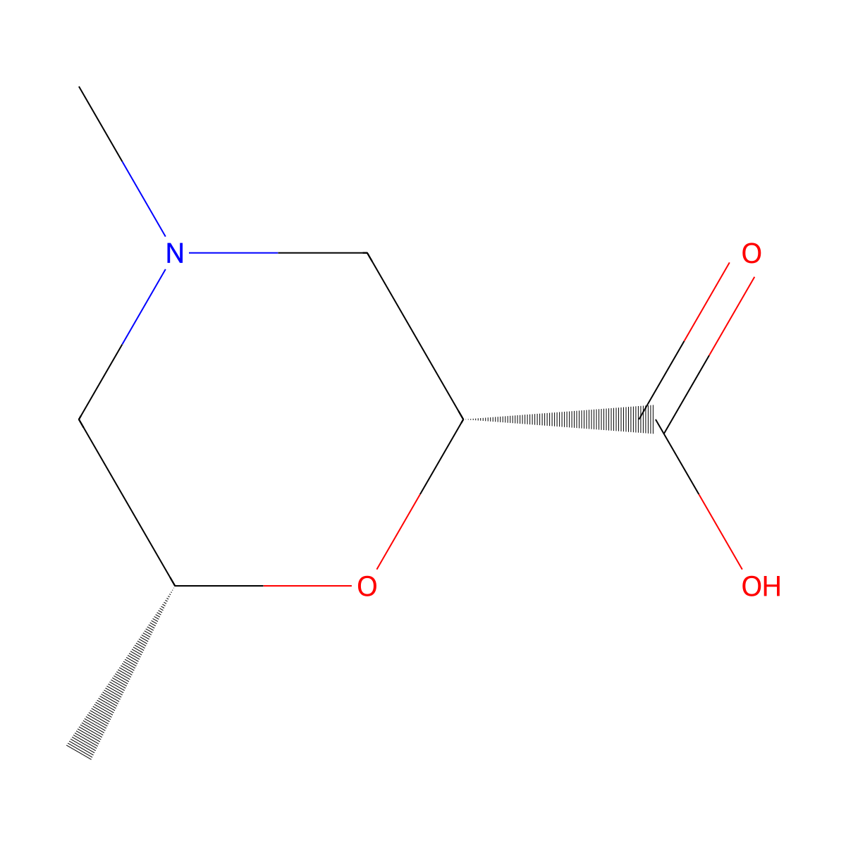 (2R,6R)-4,6-Dimethylmorpholine-2-carboxylic acid molecular structure, CAS 1932780-44-3