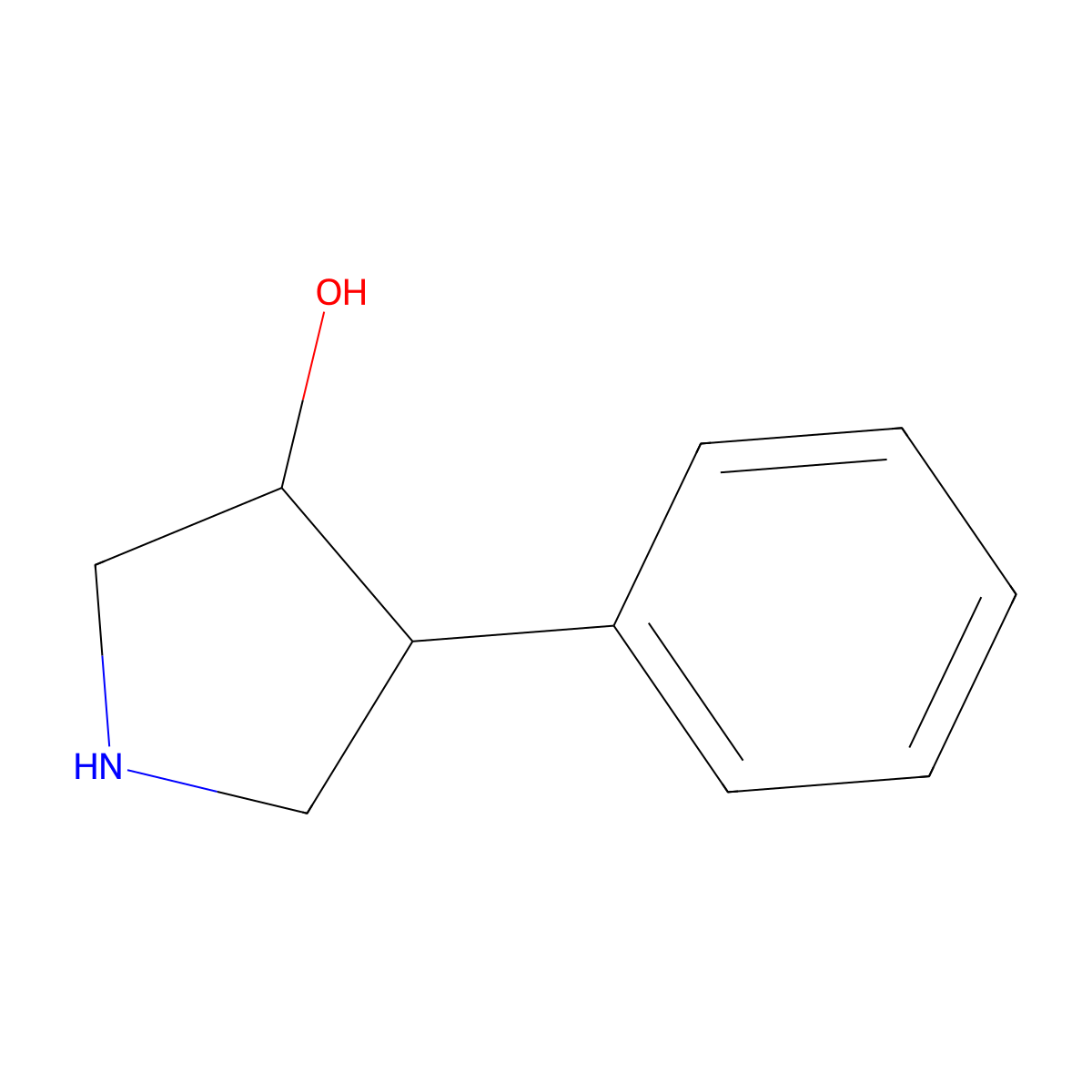 trans-4-Phenylpyrrolidin-3-ol molecular structure, CAS 1932780-57-8