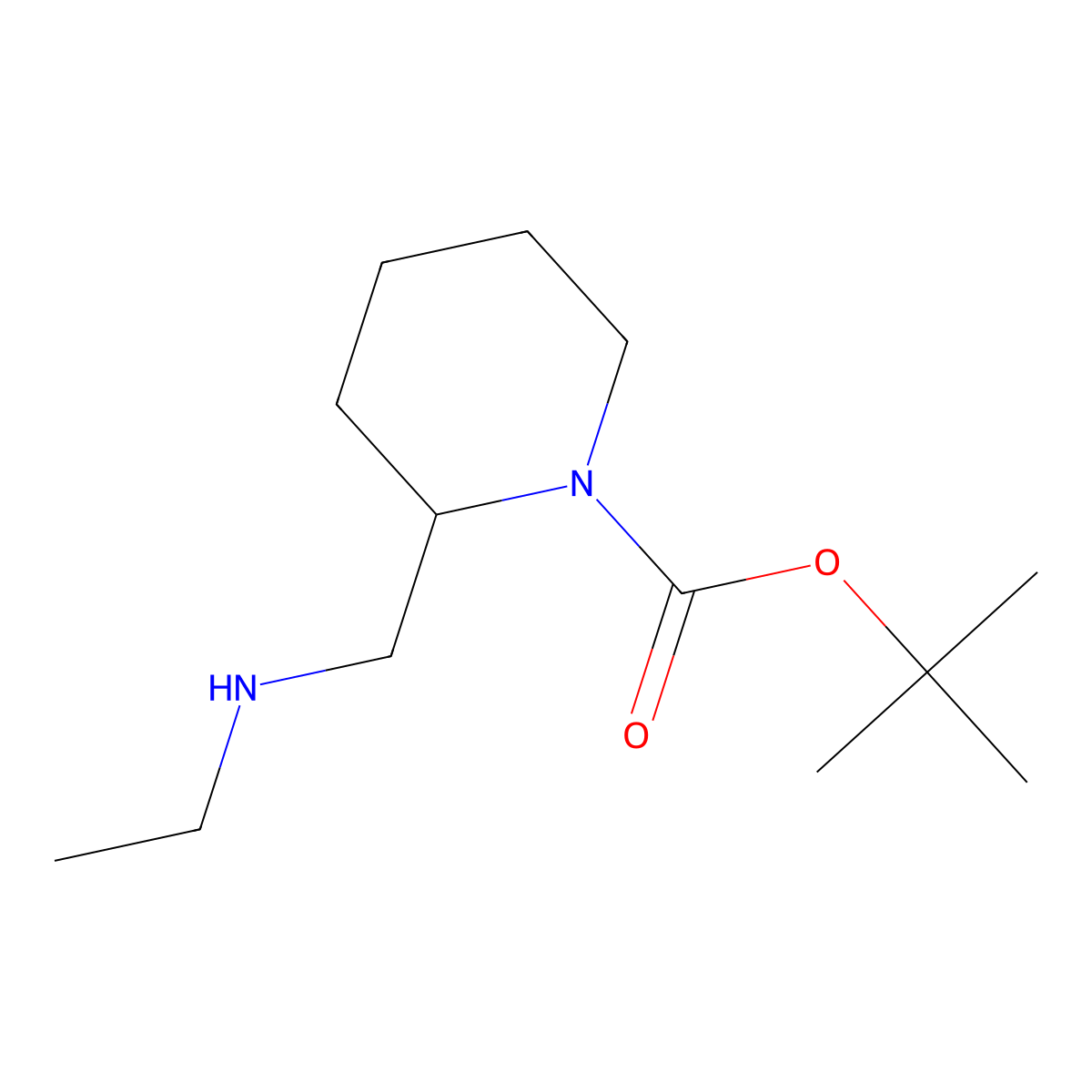 tert-Butyl (S)-2-((ethylamino)methyl)piperidine-1-carboxylate molecular structure, CAS 1932789-57-5