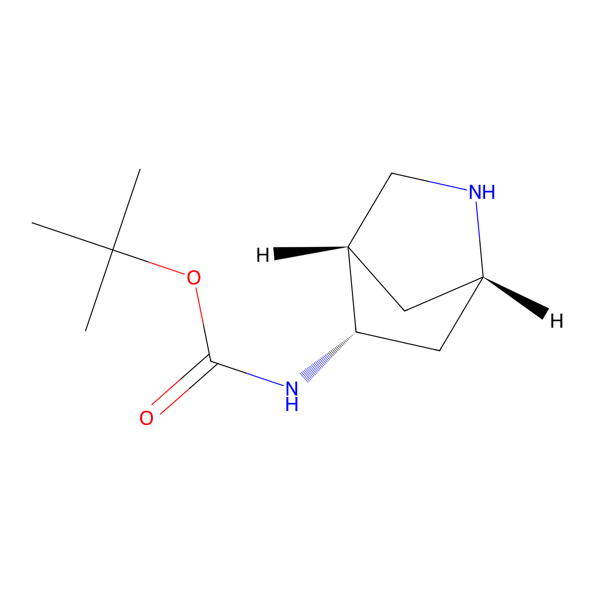 tert-Butyl (1S,4S,5S)-2-azabicyclo[2.2.1]heptan-5-ylcarbamate molecular structure, CAS 1932796-87-6