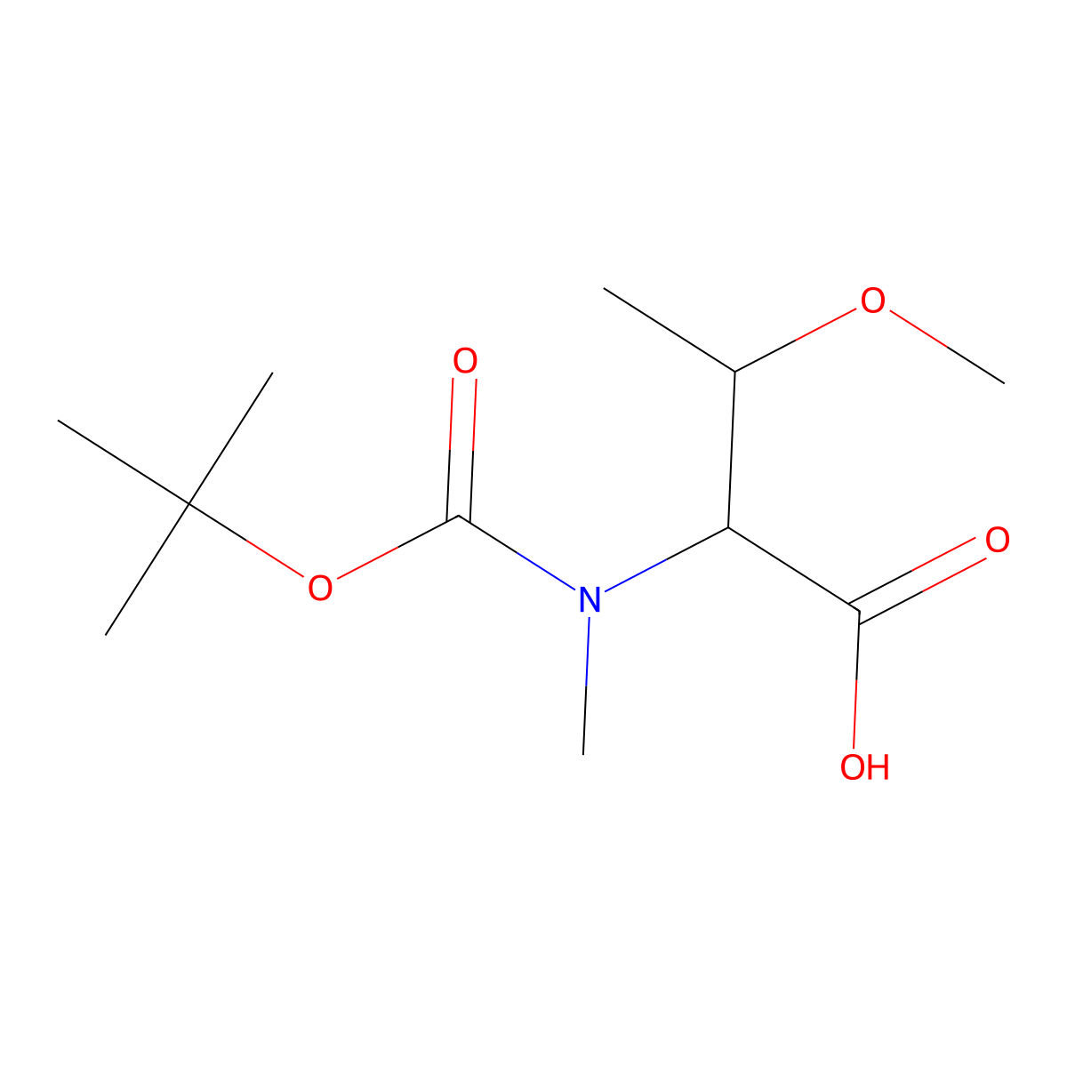 N-Boc-N,O-dimethyl-D-threonine molecular structure, CAS 1932810-58-6