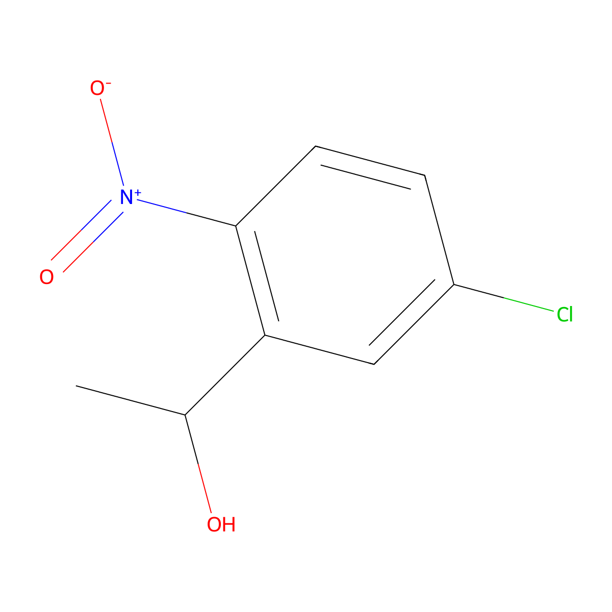 (R)-1-(5-Chloro-2-nitrophenyl)ethan-1-ol molecular structure, CAS 1932810-83-7