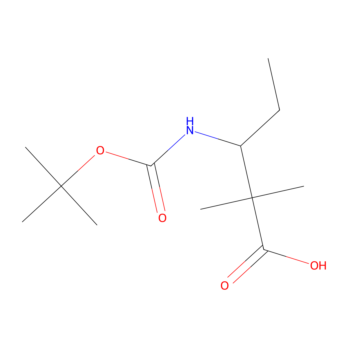 (3S)-3-{[(tert-butoxy)carbonyl]amino}-2,2-dimethylpentanoic acid molecular structure, CAS 1932811-39-6