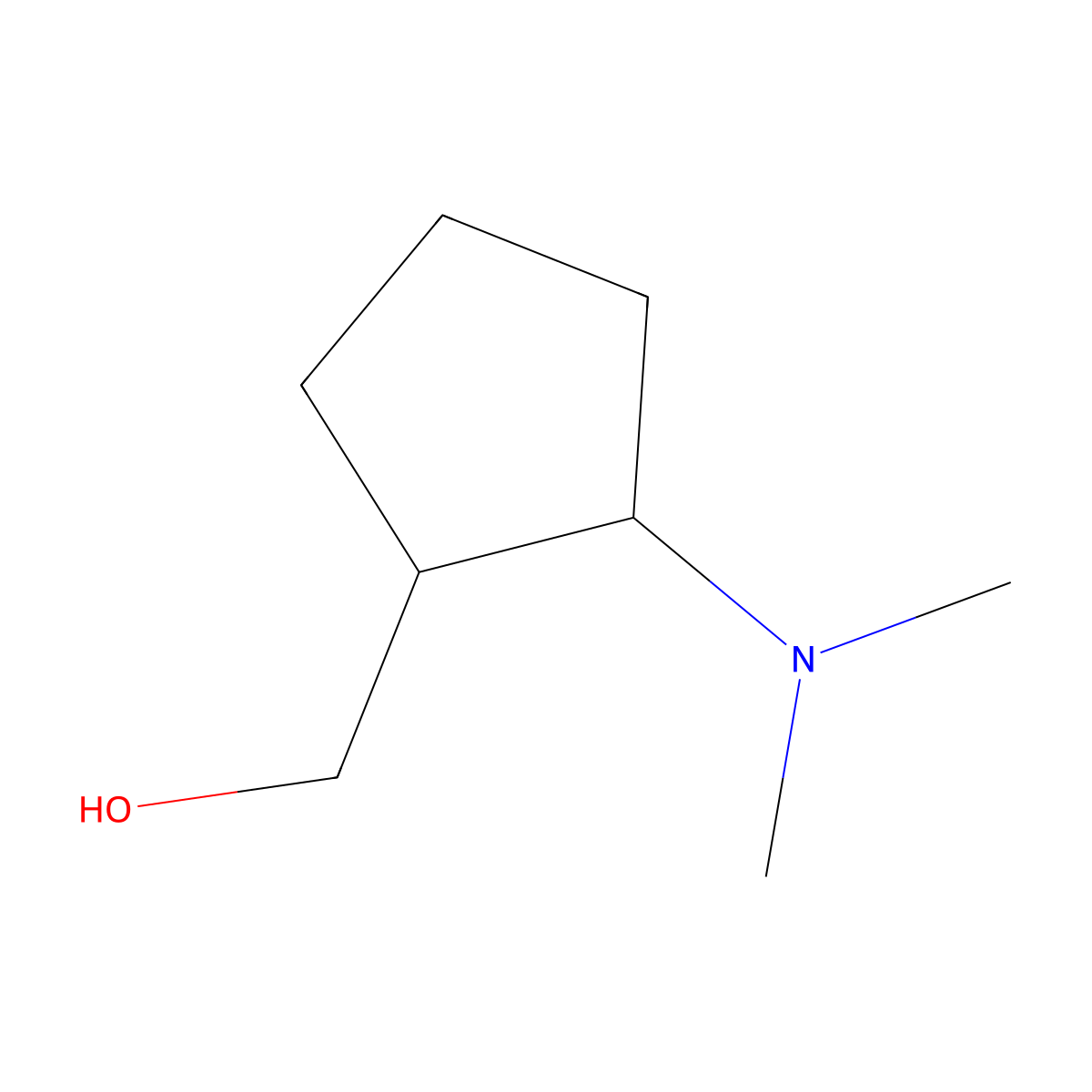 rac-[(1R,2S)-2-(dimethylamino)cyclopentyl]methanol molecular structure, CAS 1932812-76-4