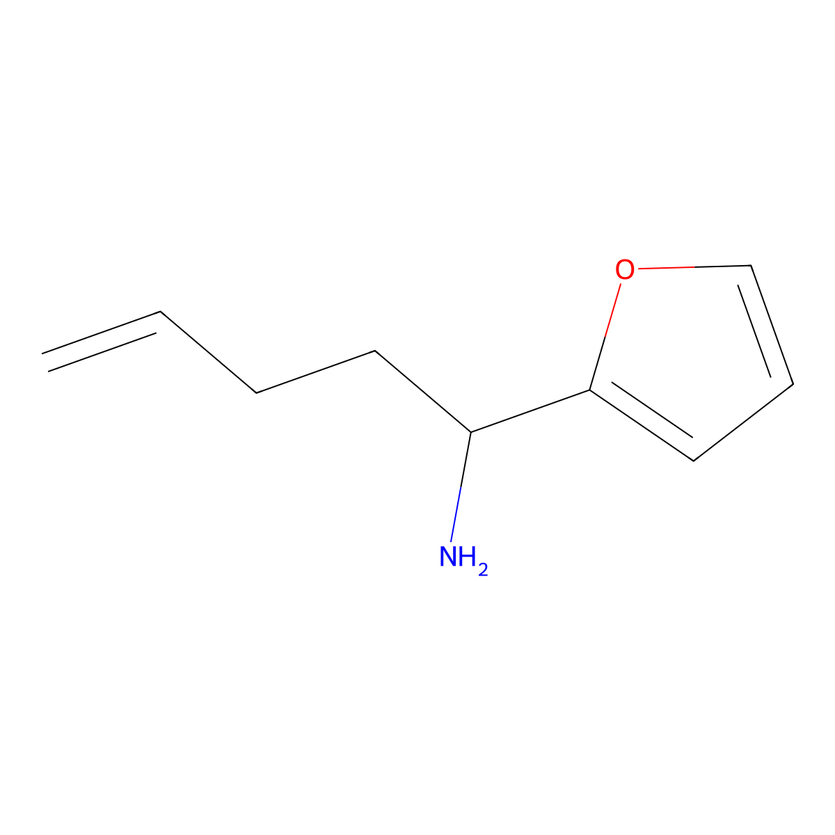 (1S)-1-(furan-2-yl)pent-4-en-1-amine molecular structure, CAS 1932820-23-9