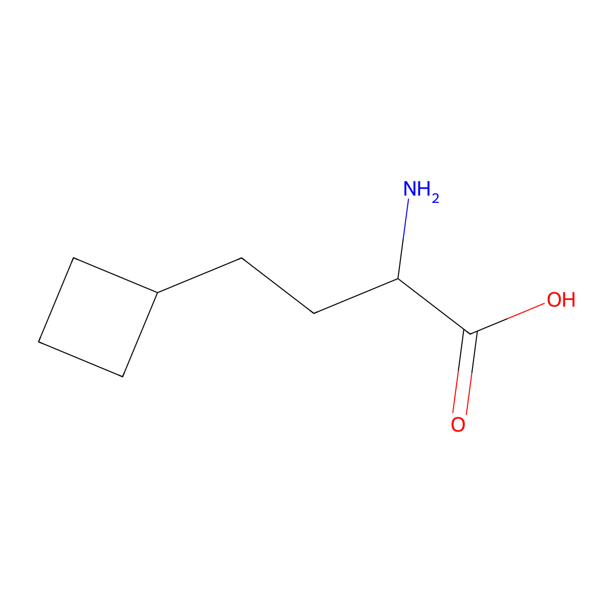 (2S)-2-Amino-4-cyclobutylbutanoic acid molecular structure, CAS 1932829-31-6