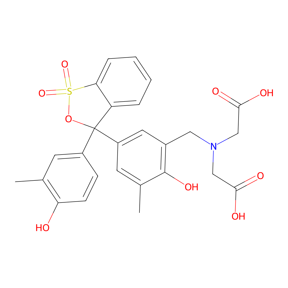 Semi-xylenol orange molecular structure, CAS 19329-67-0