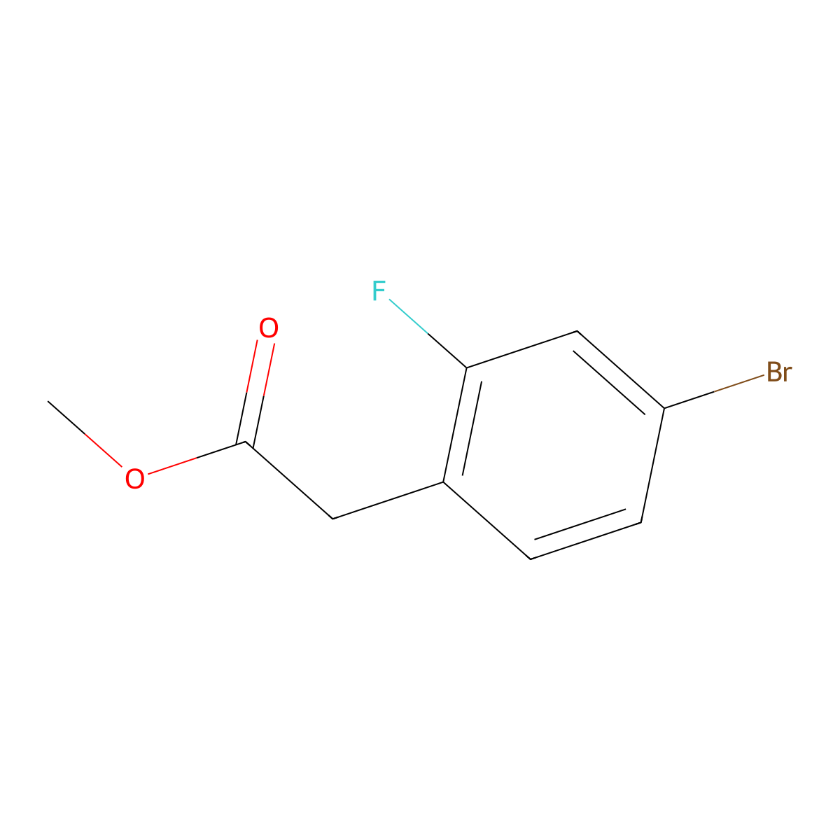 Methyl (4-bromo-2-fluorophenyl)acetate molecular structure, CAS 193290-19-6