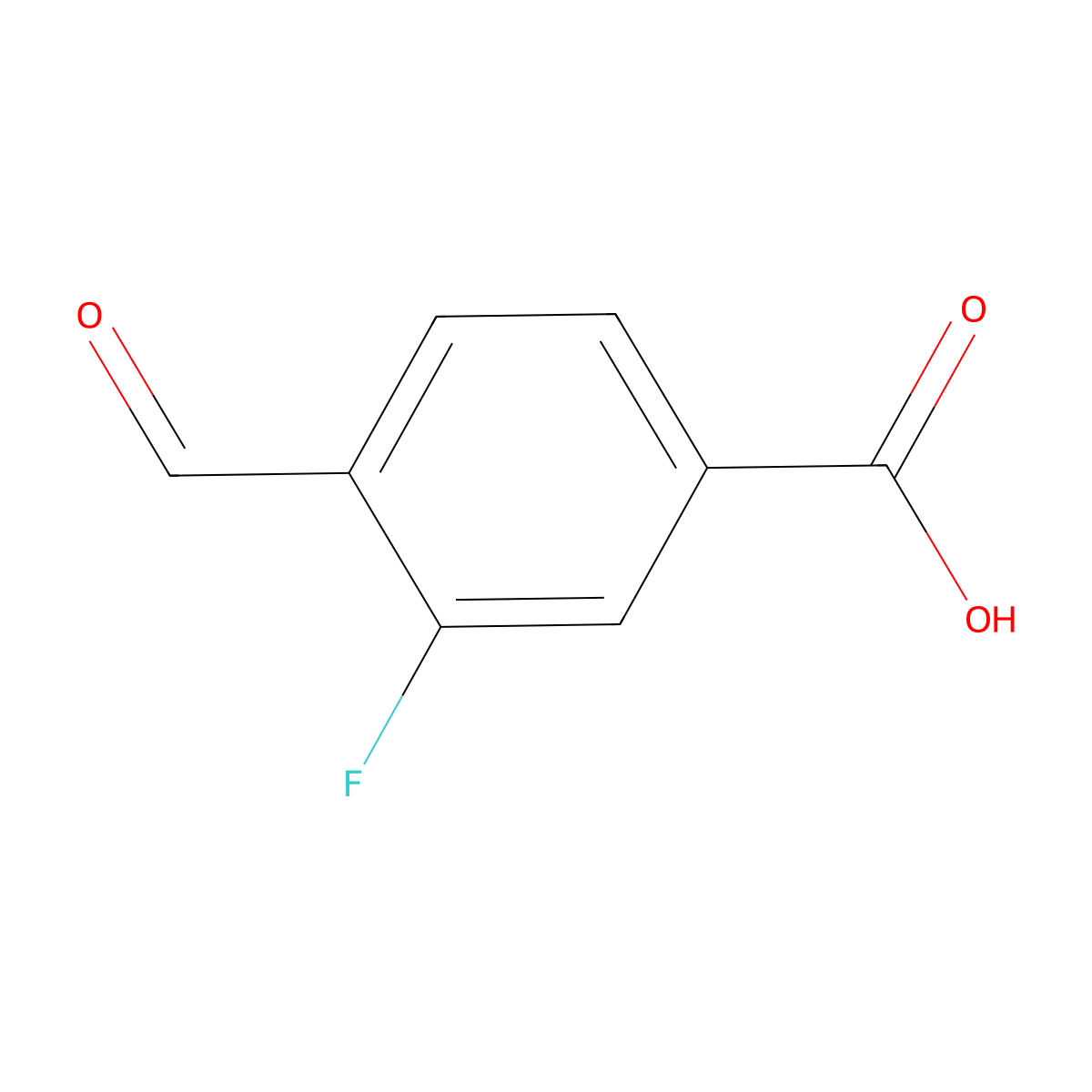 3-Fluoro-4-formylbenzoic acid molecular structure, CAS 193290-80-1