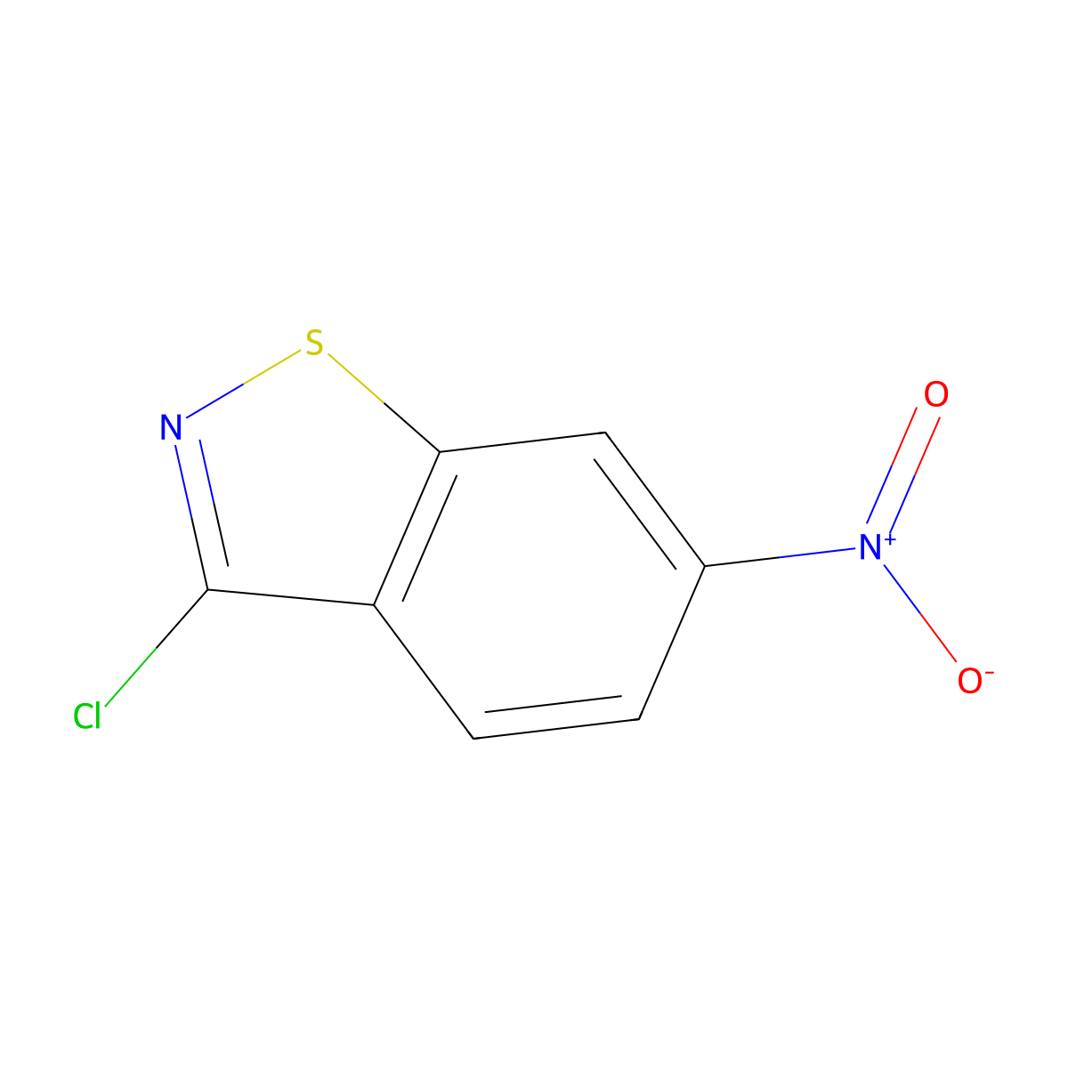 1,2-Benzisothiazole, 3-chloro-6-nitro- molecular structure, CAS 19331-27-2