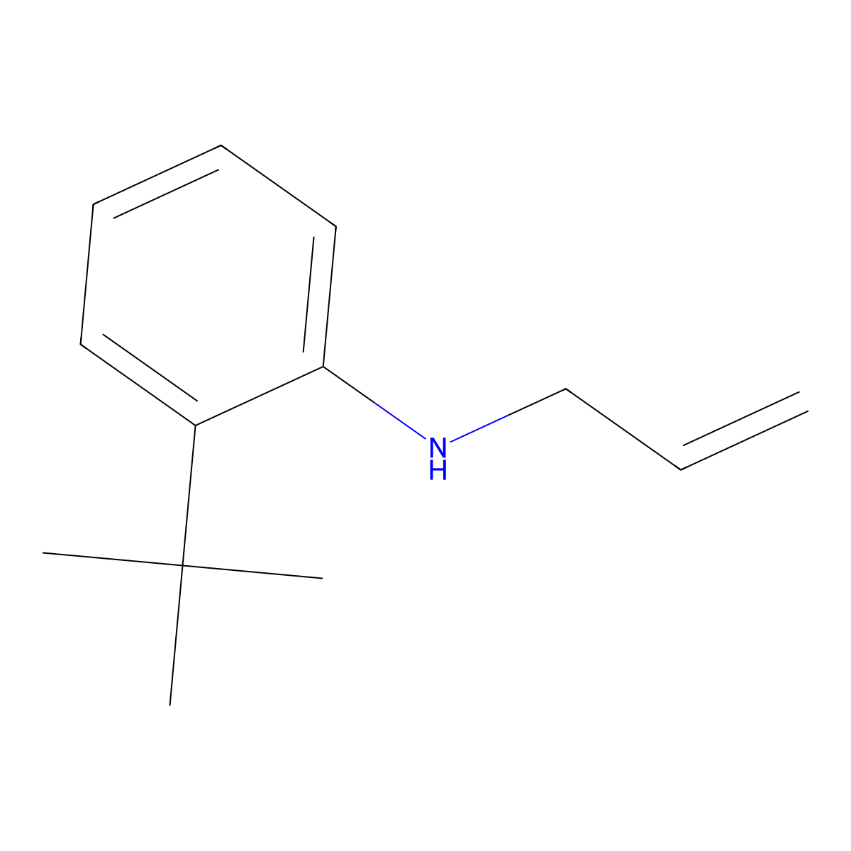 Benzenamine, 2-(1,1-dimethylethyl)-N-2-propenyl- molecular structure, CAS 193338-72-6