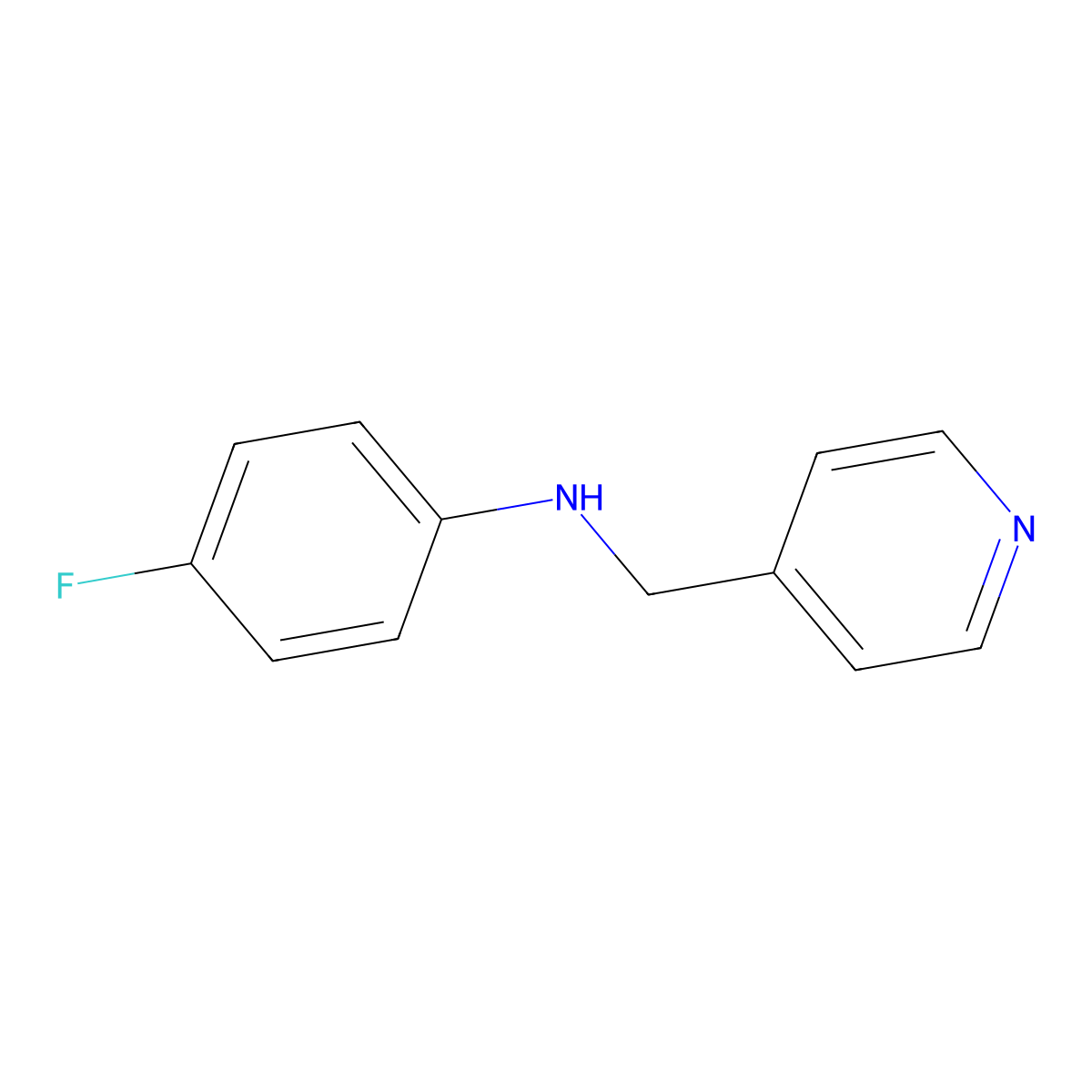 4-fluoro-N-(pyridin-4-ylmethyl)aniline molecular structure, CAS 193339-01-4