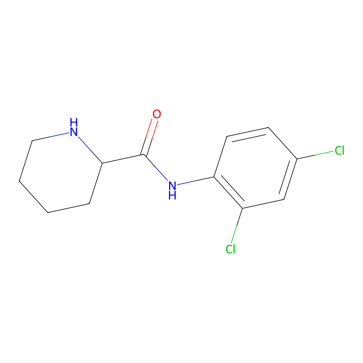 N-(2,4-Dichlorophenyl)piperidine-2-carboxamide molecular structure, CAS 193342-41-5