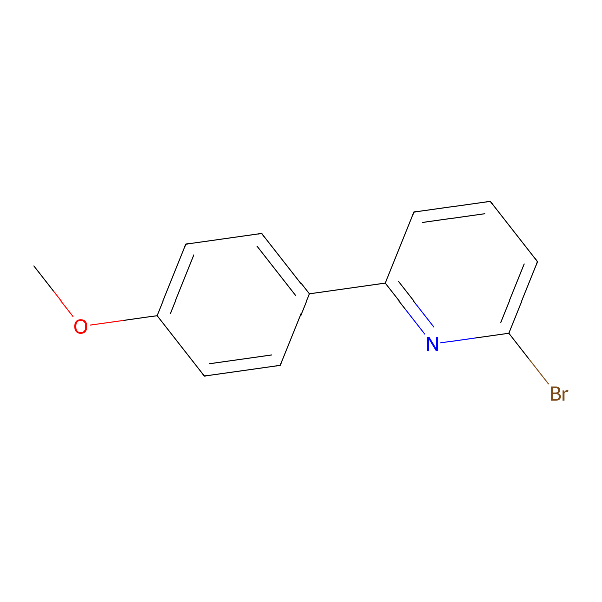 2-Bromo-6-(4-methoxyphenyl)pyridine molecular structure, CAS 193344-39-7